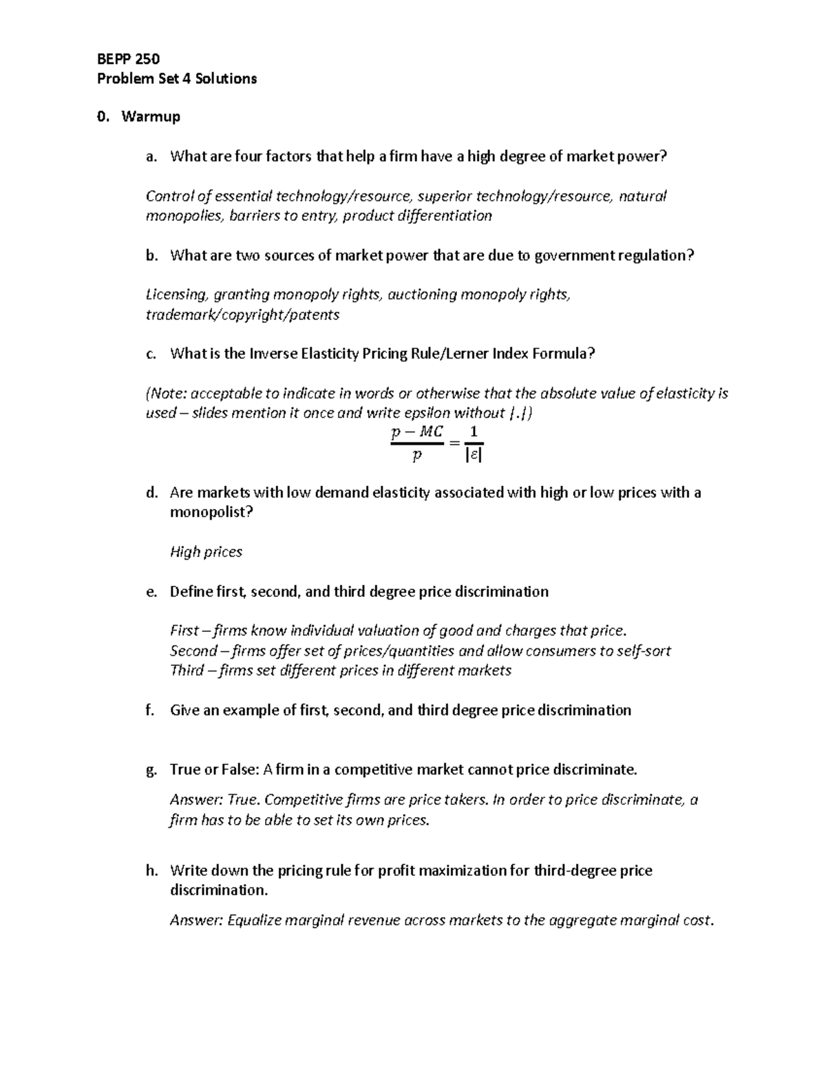 Problem Set 04 Solutions - Problem Set 4 Solutions 0. Warmup A. What ...