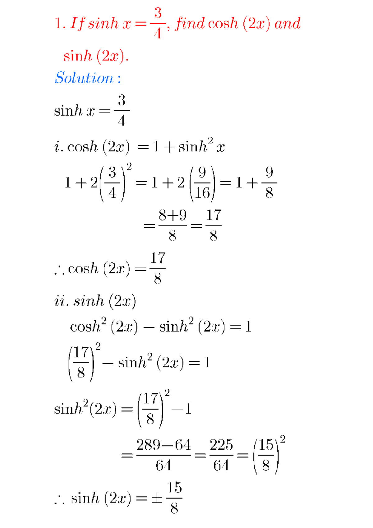 Hyperbolic Functions Intermediate Mathamatics Mathematics Studocu Hyperbolic Functions Intermediate Mathamatics Mathematics Studocu