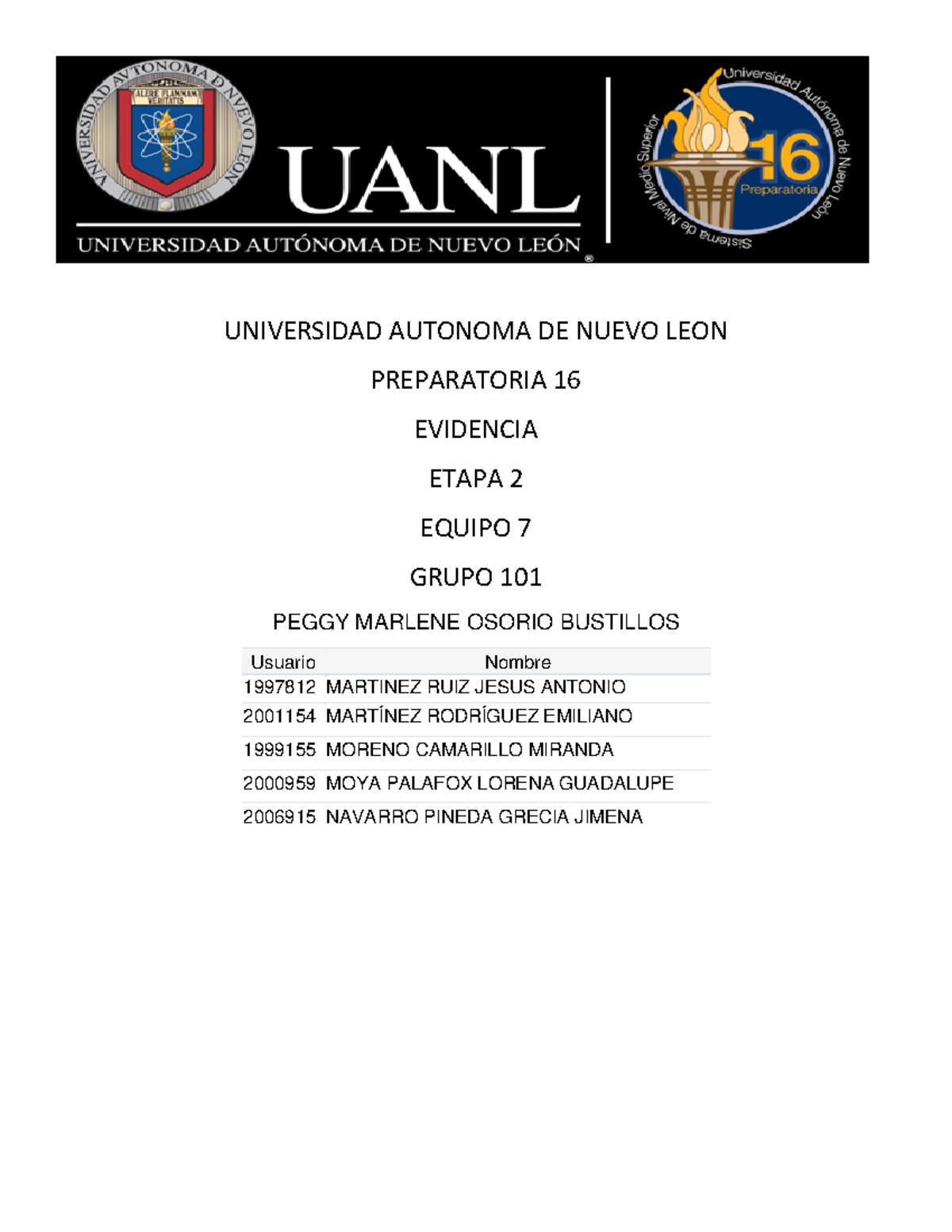 E7 E2-EA Logica - UNIVERSIDAD AUTONOMA DE NUEVO LEON PREPARATORIA 16 ...
