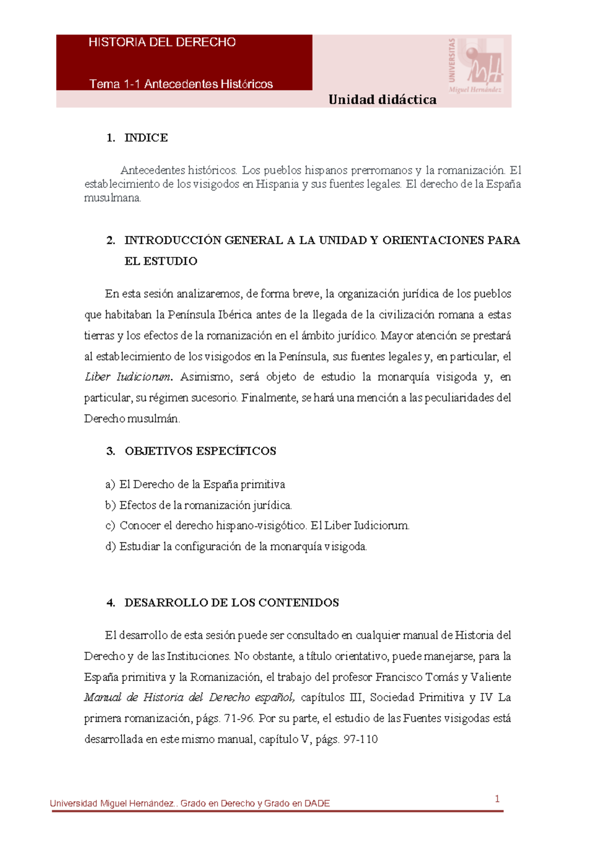 1.1. Antecedentes Históricos. - Tema 1-1 Antecedentes Históricos Unidad ...