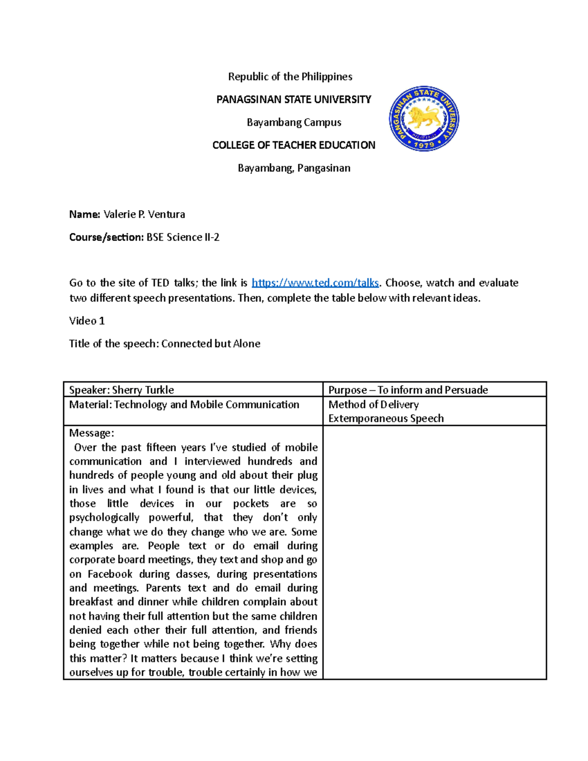 Assignment (GE4) - NOT IDEAL, VERY OPINIONATED AND NOT CLEAR VERY BASIC ...