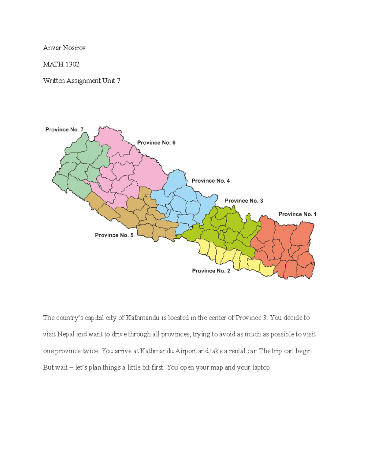 MATH 1302 Written Assignment Unit 7 - Anvar Nosirov MATH 1302 Written ...