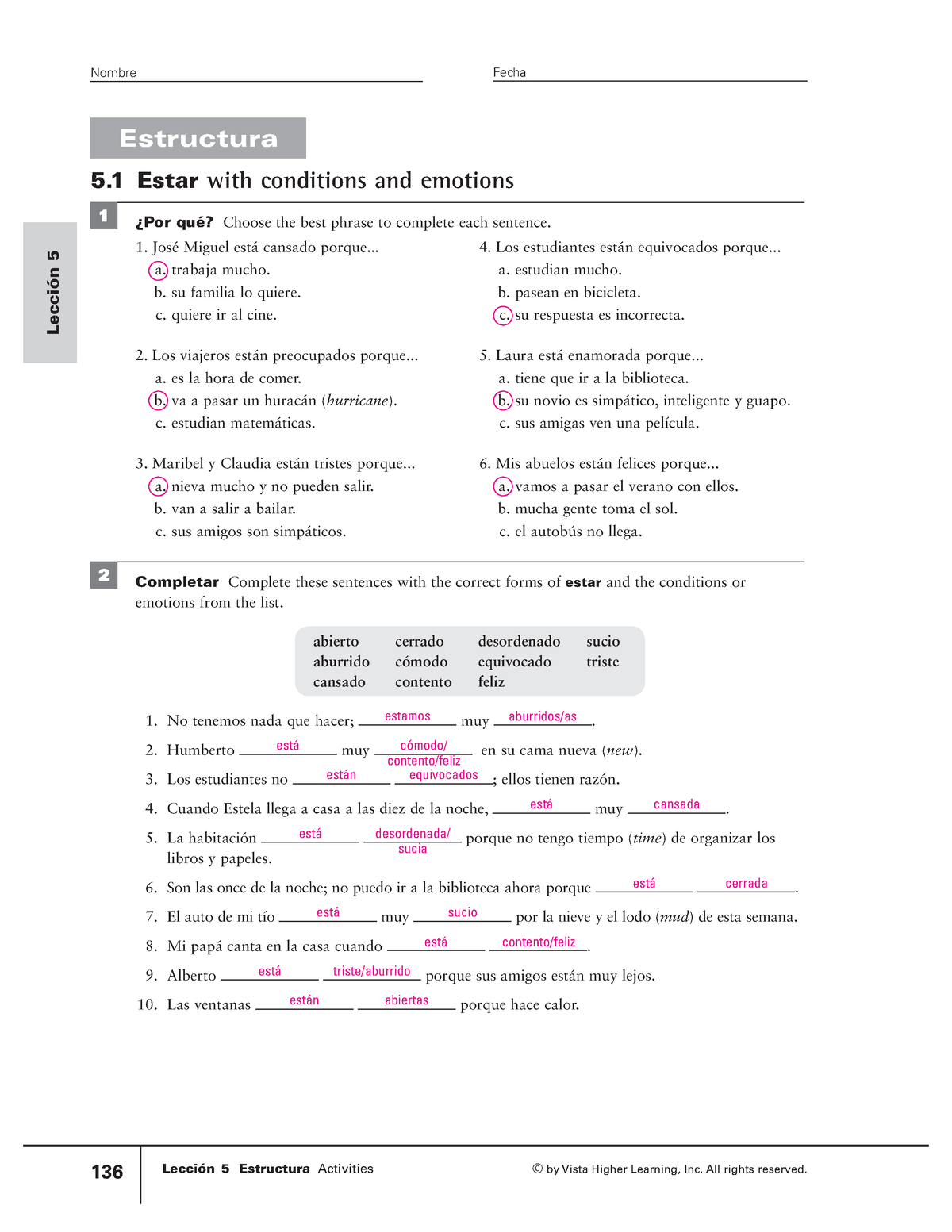 wb-answers-for-mutation-136-lecci-n-5-estructura-activities-by-vista-higher-learning-inc