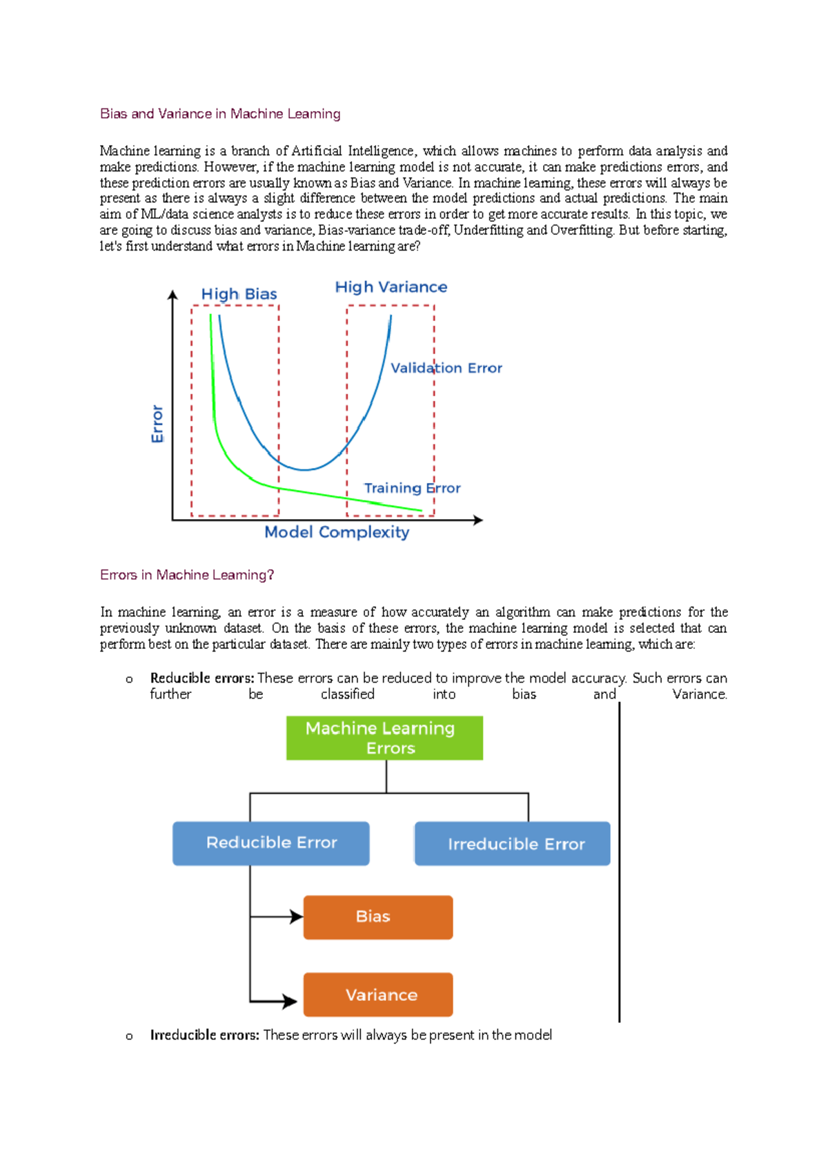 12 Classification Errors - Bias and Variance in Machine Learning ...
