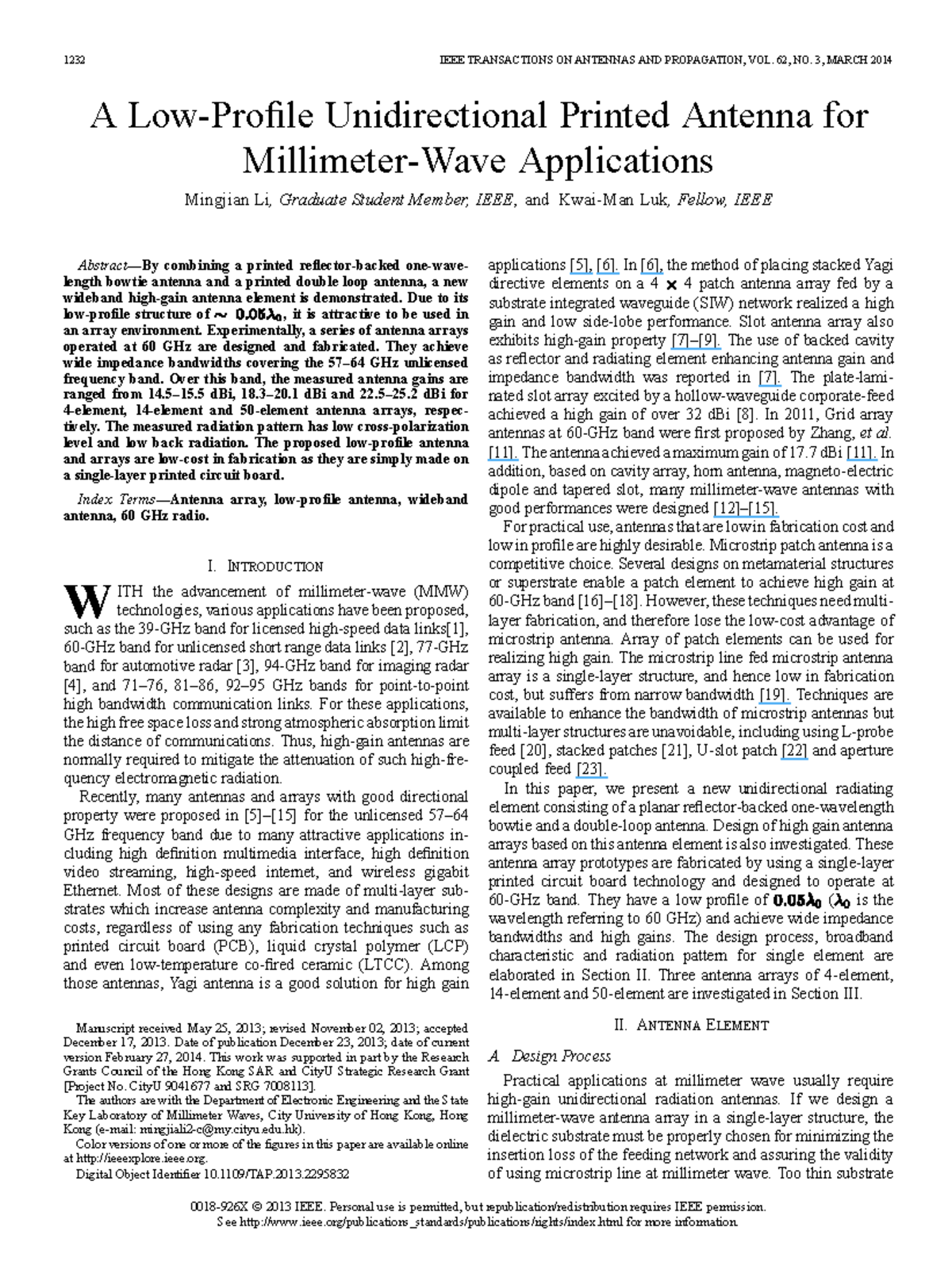 [6c] Antenna design 1232 IEEE TRANSACTIONS ON ANTENNAS AND