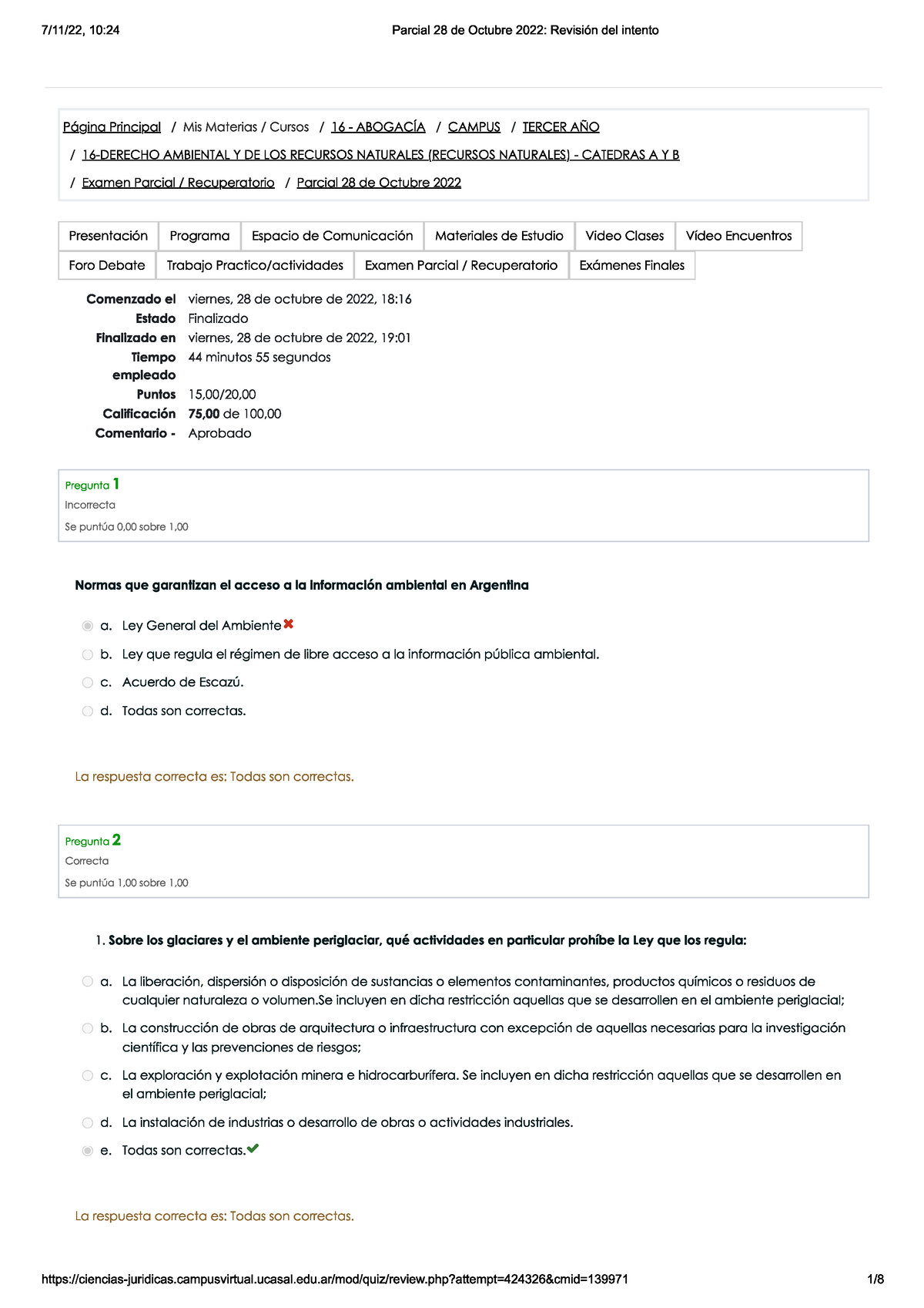 Parcial Derecho Ambiental Y DE LOS Recursos Naturales - Derecho De Los ...