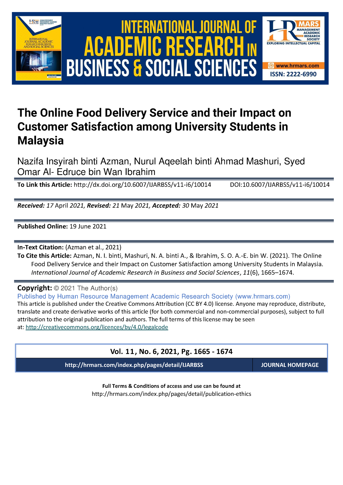 online food delivery thesis