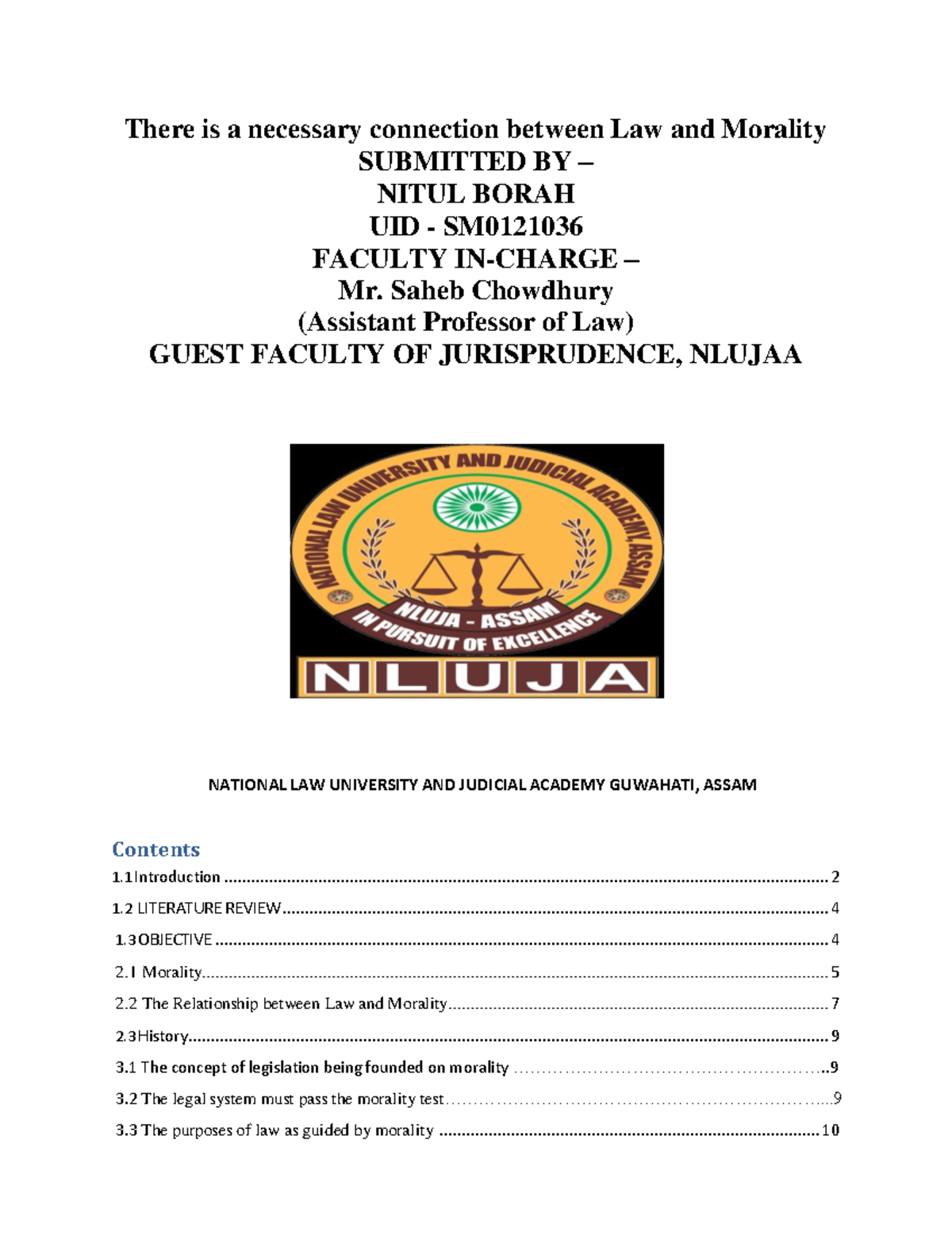 Law and morality - There is a necessary connection between Law and ...