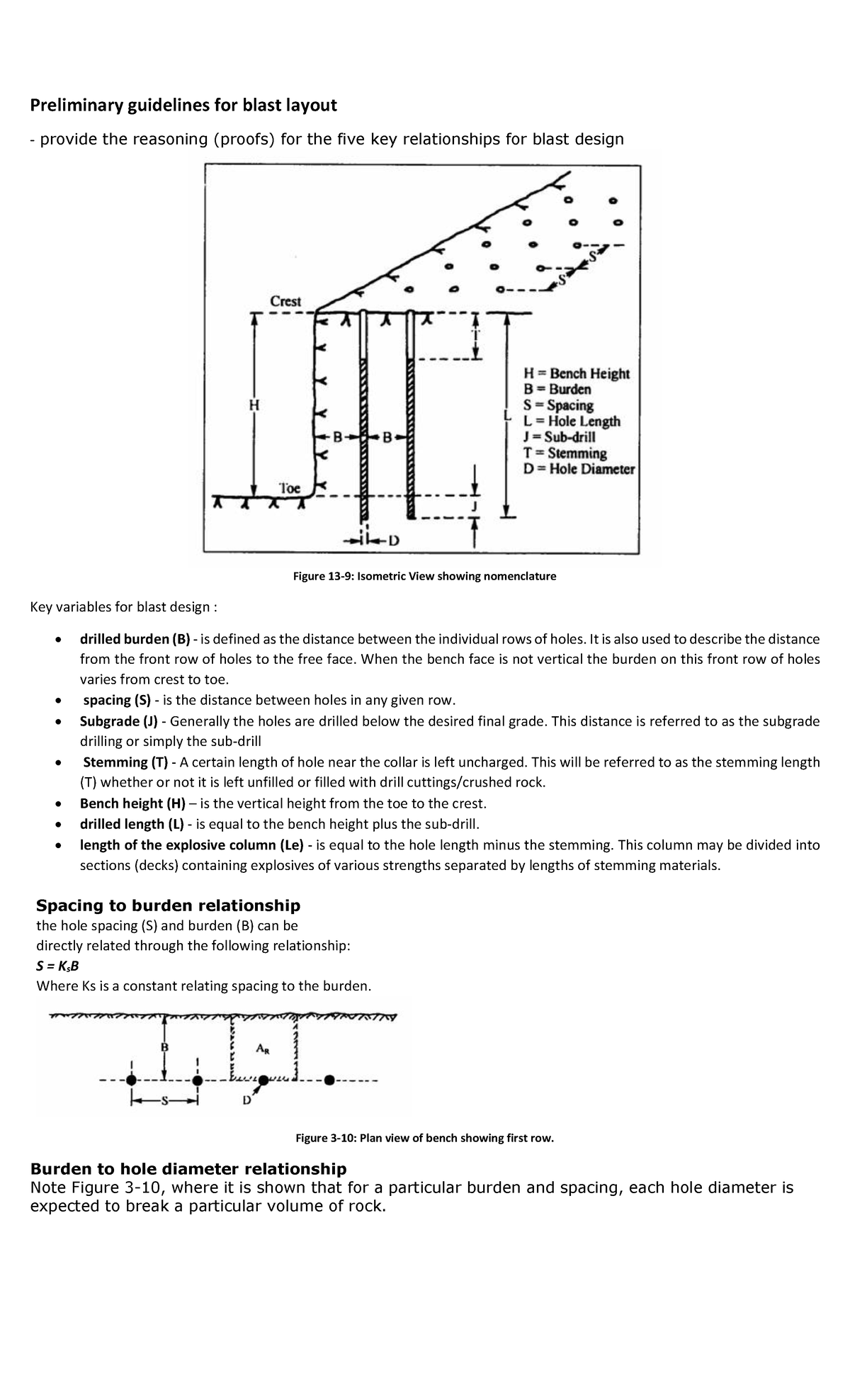 Guidelines Blast Design Layout Summary - Preliminary Guidelines For ...