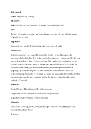 lab report biology matriculation experiment 2 sb015