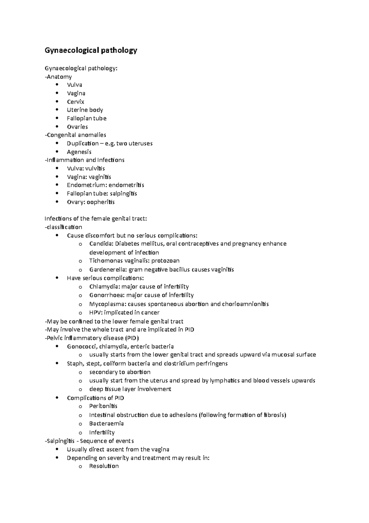 Gynaecological pathology - Gynaecological pathology Gynaecological ...