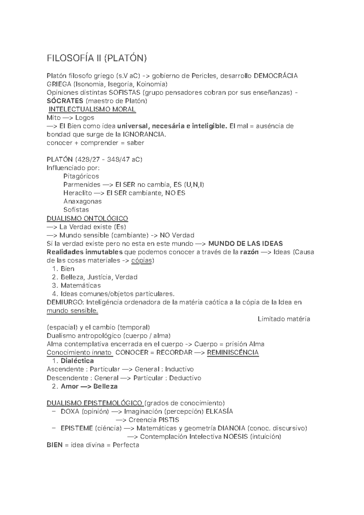 FilosofíA II ( PlatóN) - 1. 2. 3. 4. 1. 2. – – FILOSOFÍA II (PLATÓN ...