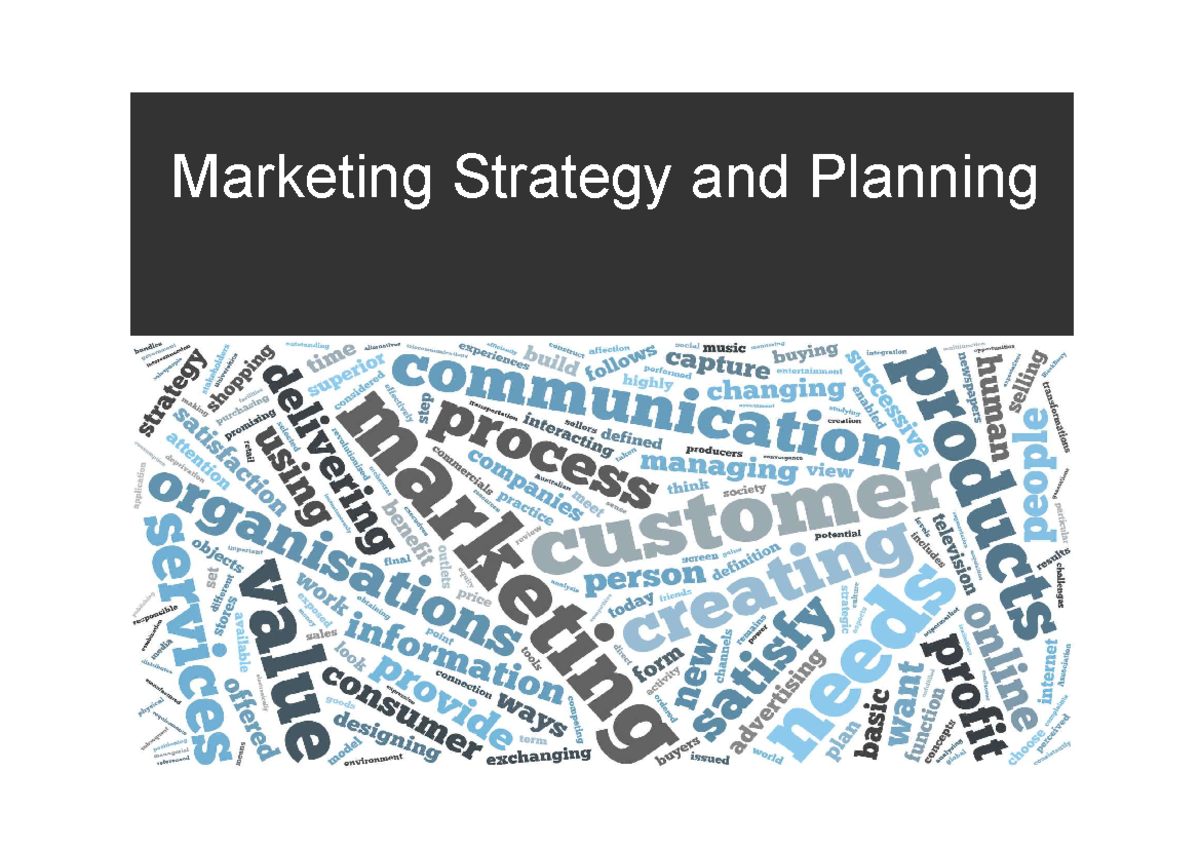 MKF1120 Lesson Guide 12 - 1 per page - Marketing Strategy and Planning ...