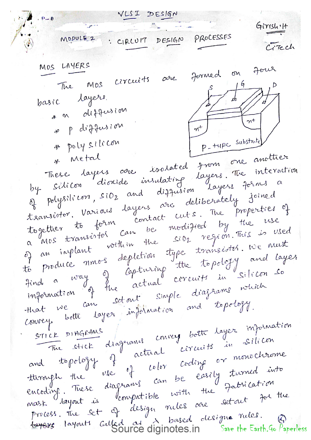 Vlsi Mod2 - Lecture Notes 2 - VLSI Design - Studocu