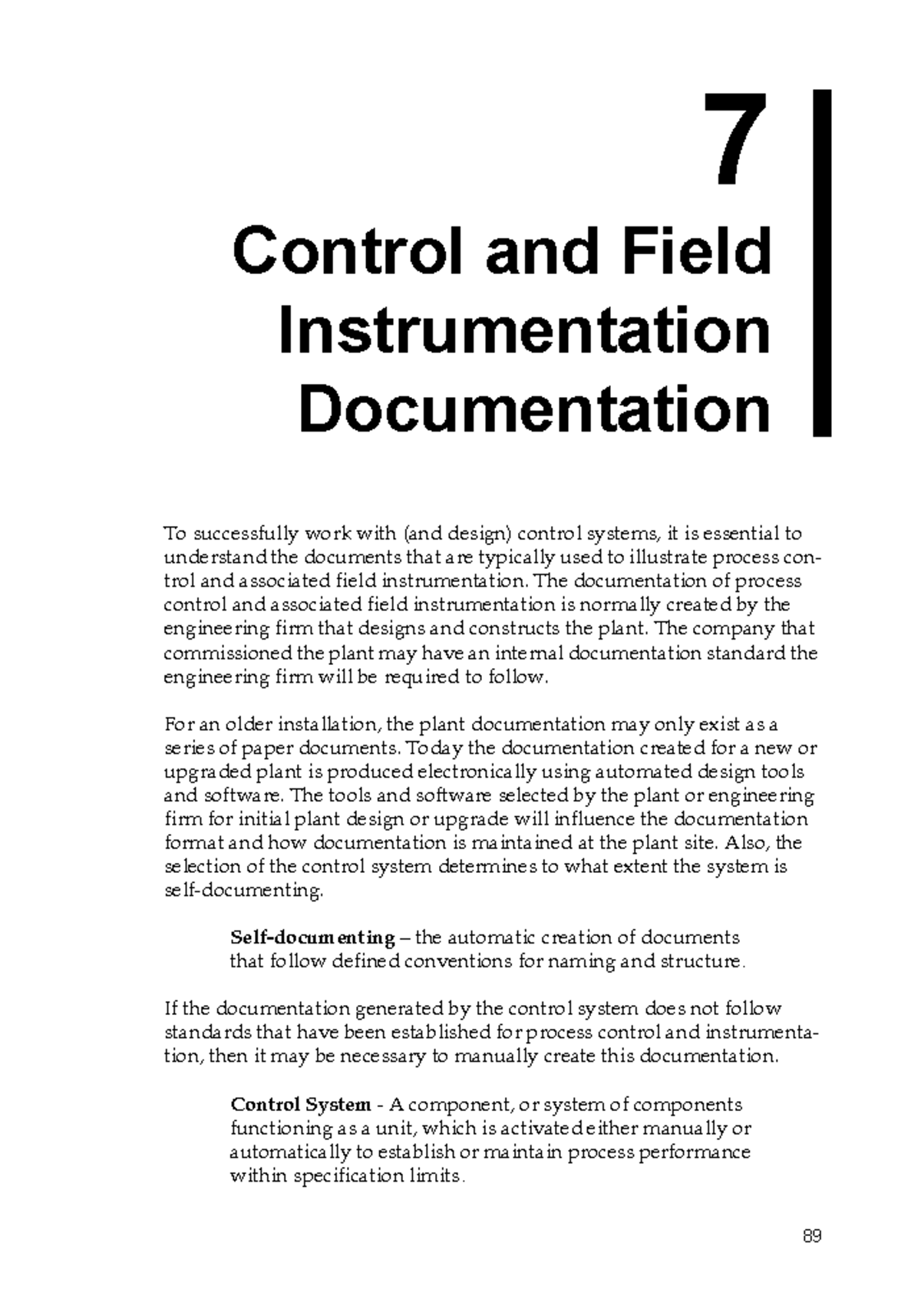 Chapter 7 Control Loop-1 - 89 7 Control and Field Instrumentation ...