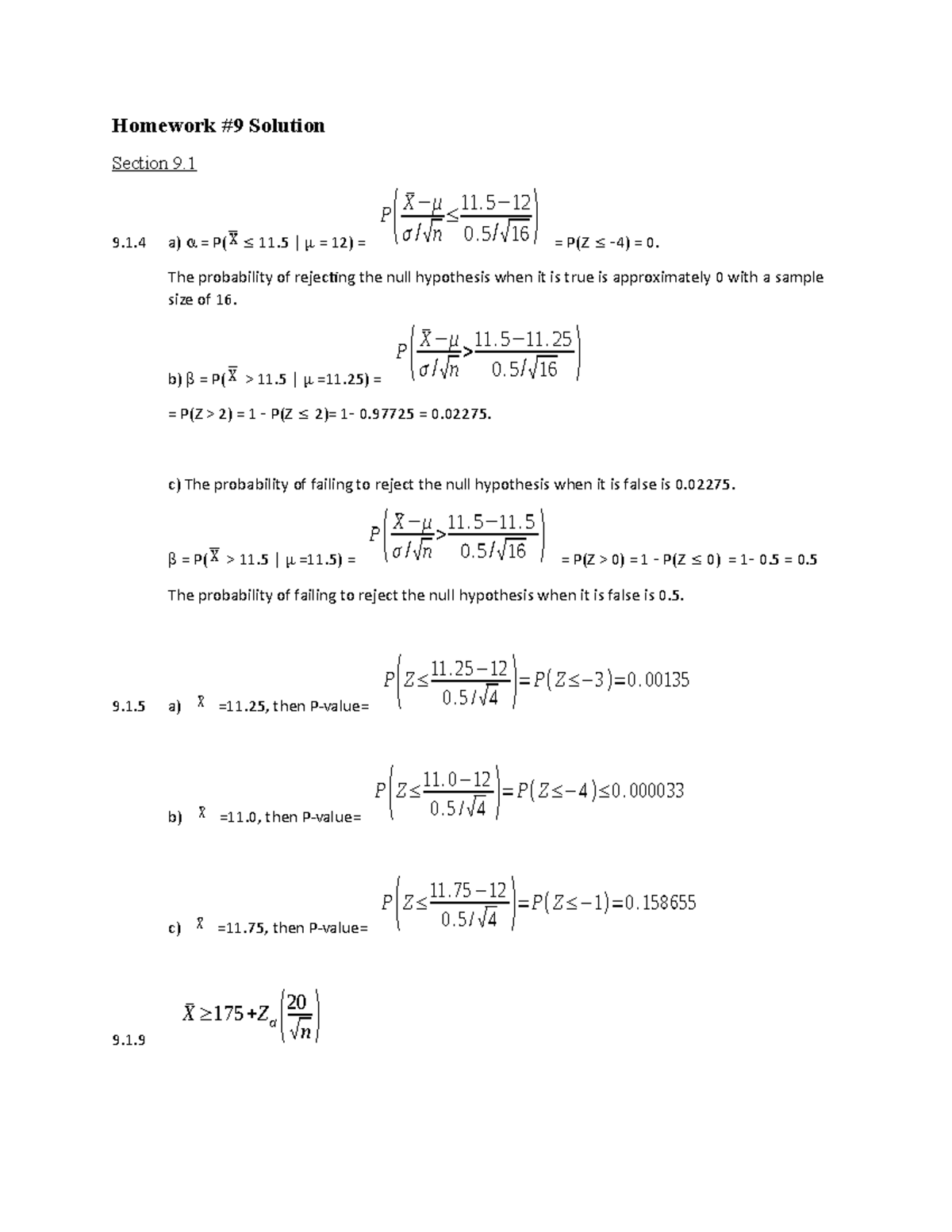 solve using each method lesson 9 homework