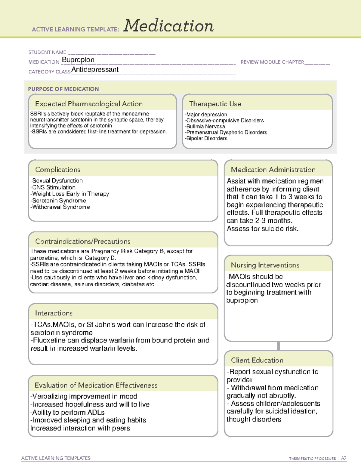 May 2 Medication - Meds - ACTIVE LEARNING TEMPLATES THERAPEUTIC ...