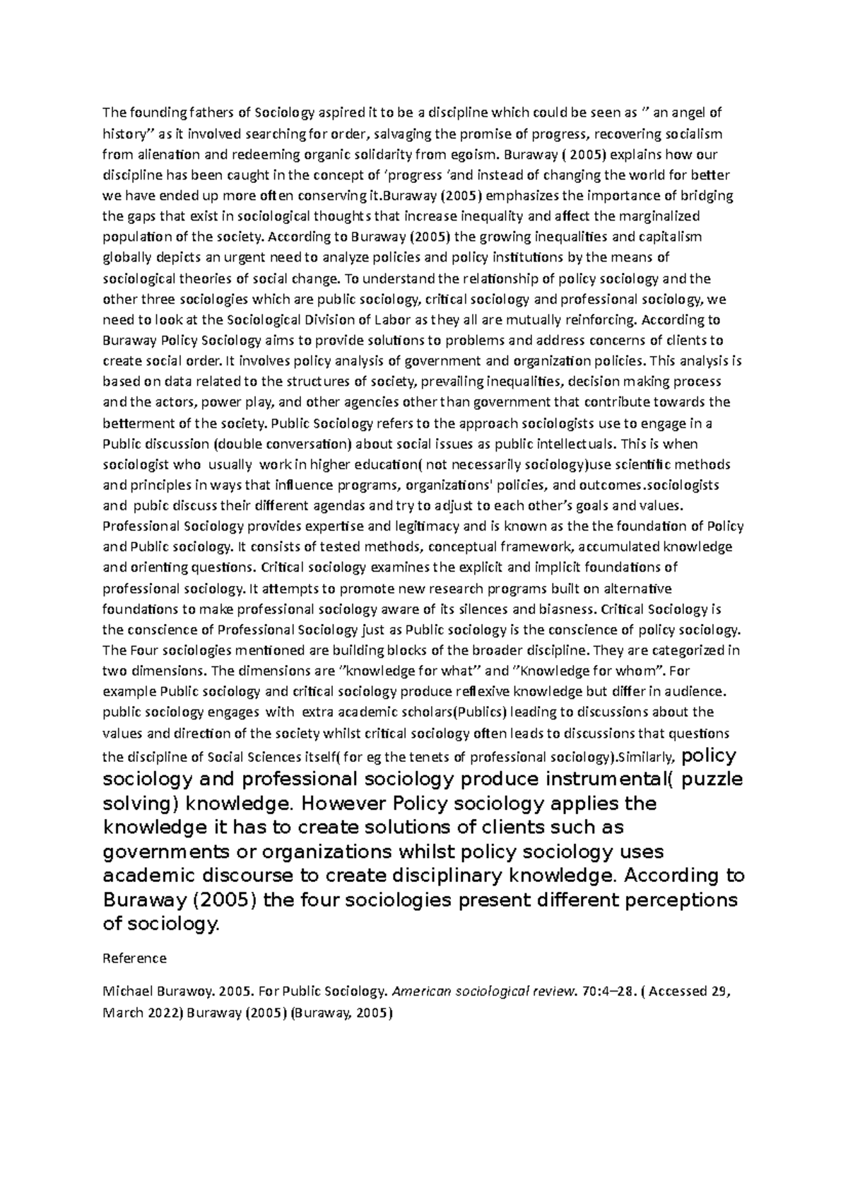Reflexion ASSIGNMENT 1 ISSUES IN Public and Social Policy - social ...