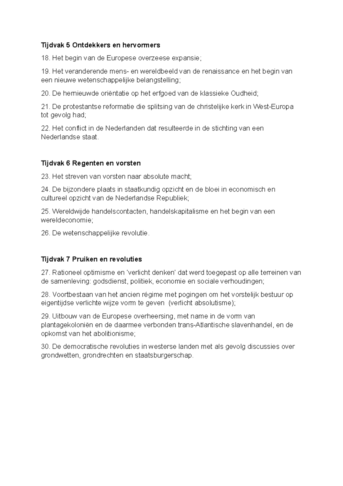 Kenmerkende aspecten werkdocument se 3 - Tijdvak 5 Ontdekkers en ...