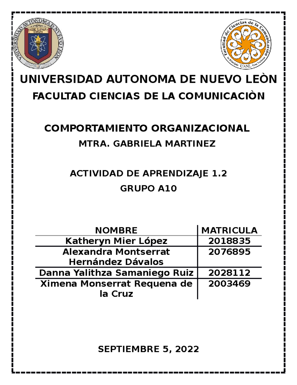 Actividad 1 - apuntes - UNIVERSIDAD AUTONOMA DE NUEVO LEÒN FACULTAD ...