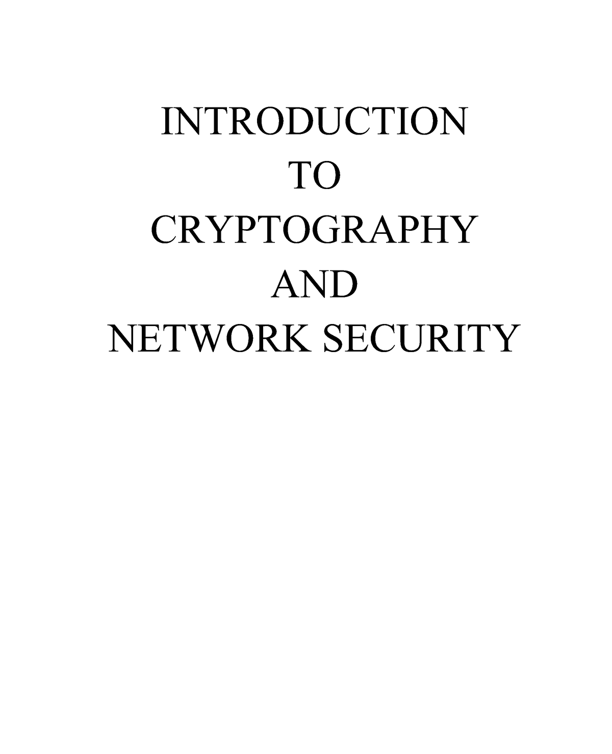 Mc Graw Hill Forouzan Networking Ser Introduction To Cryptography And ...