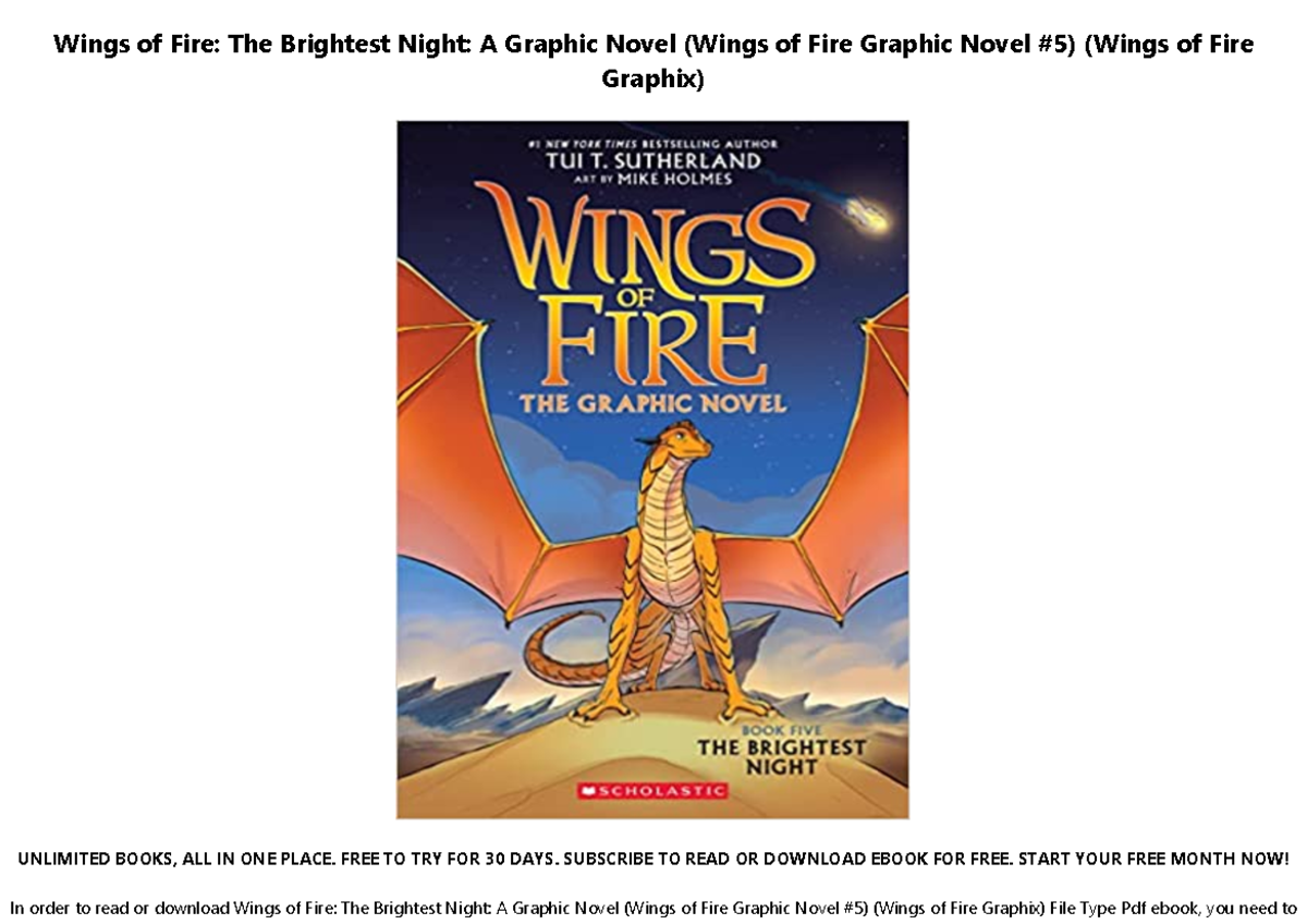Wings of Fire The Brightest Night A Graphic Novel Wings of Fire Graphic Novel 5 Wings of Fire