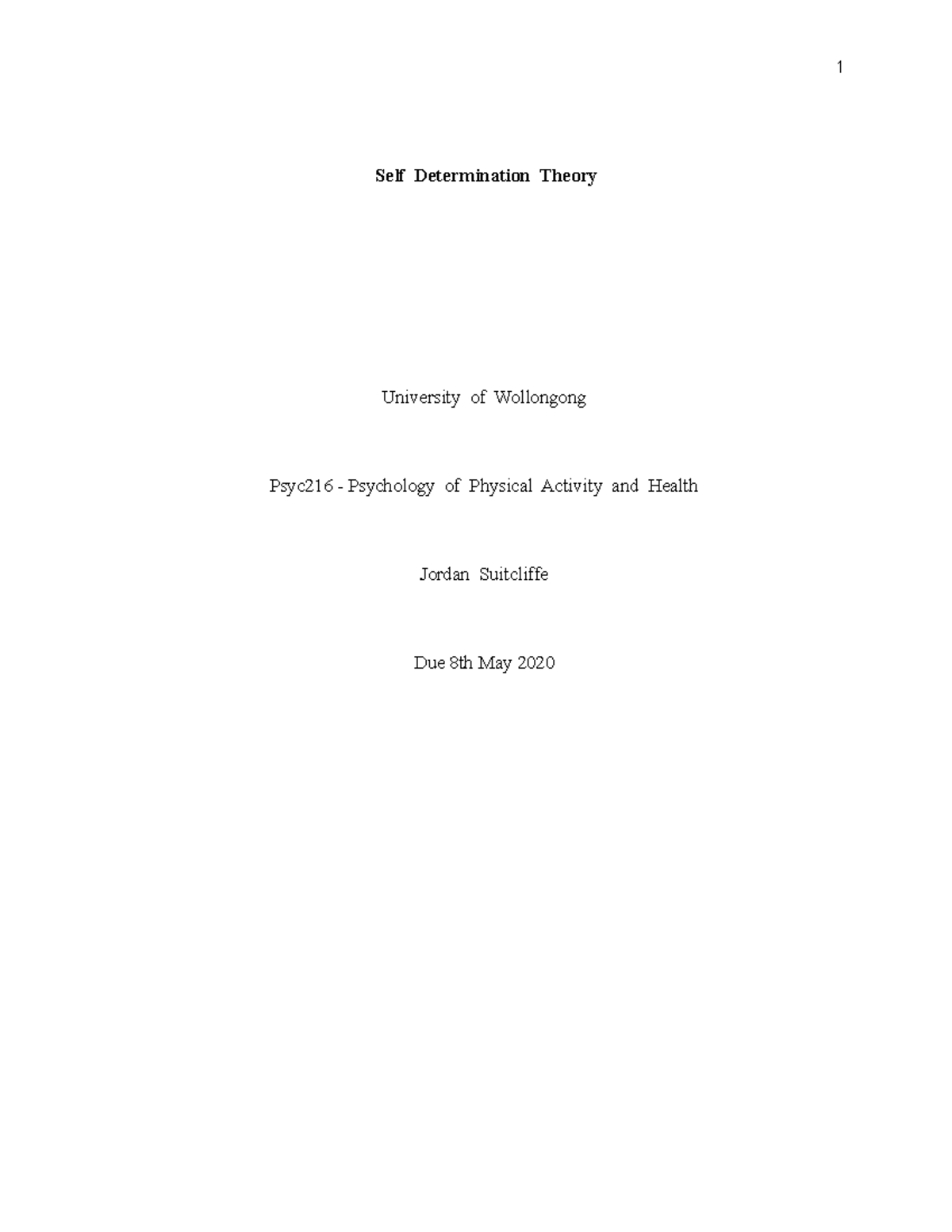 essay on self determination theory