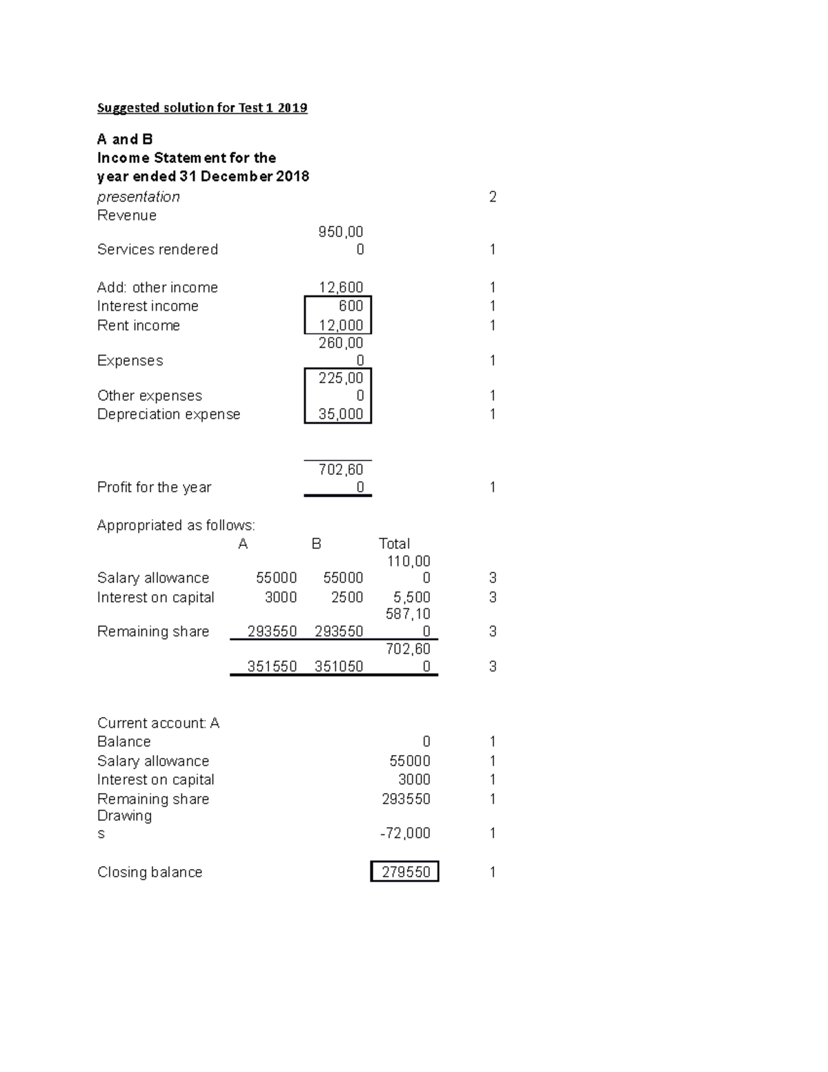 Suggested solution for Test 1 2019 - Suggested solution for Test 1 2019 ...