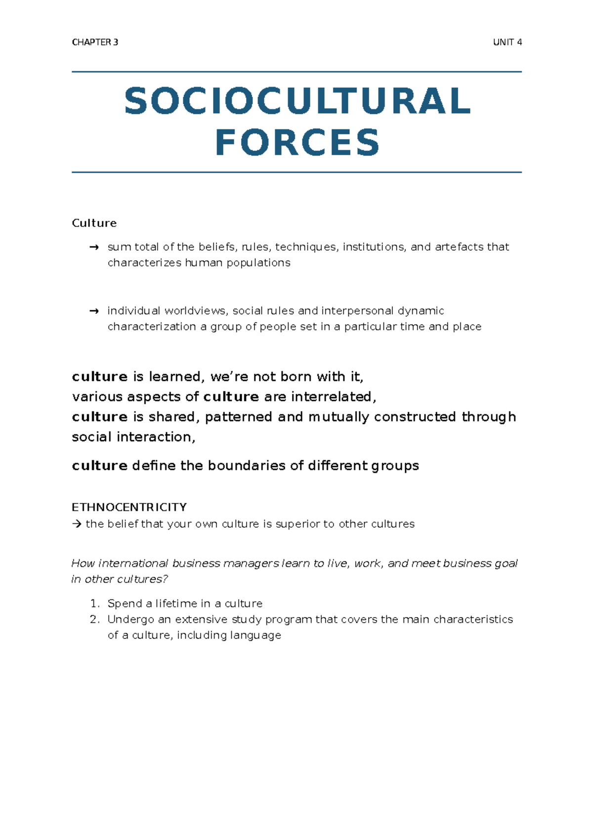 U4-ch3 - only what is important are in the notes - CHAPTER 3 UNIT 4 ...