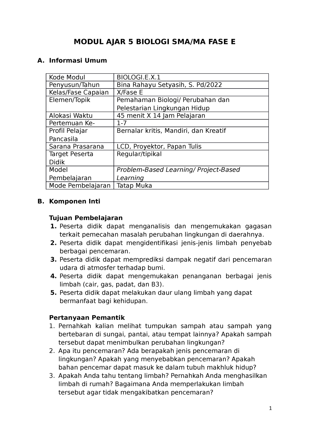 Modul AJAR IPA Biologi SMA Kelas X BAB 5 - MODUL AJAR 5 BIOLOGI SMA/MA ...