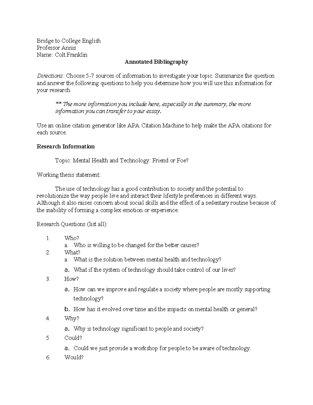 1702793060 CRfb0 - Work - Bridge to College English Professor Annis ...