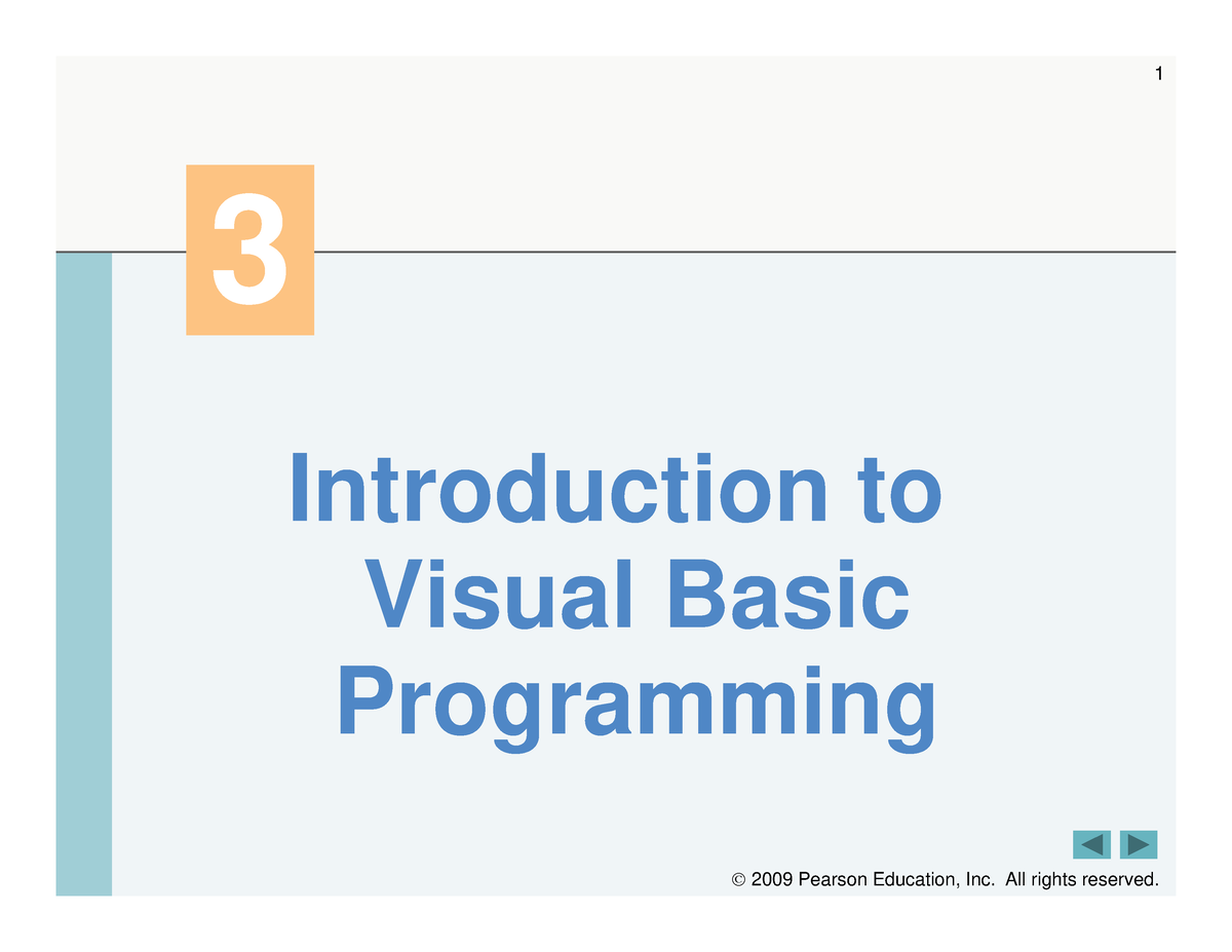 Chap03 - N/N - 3333 Introduction To Visual Basic Programming Comment Is ...