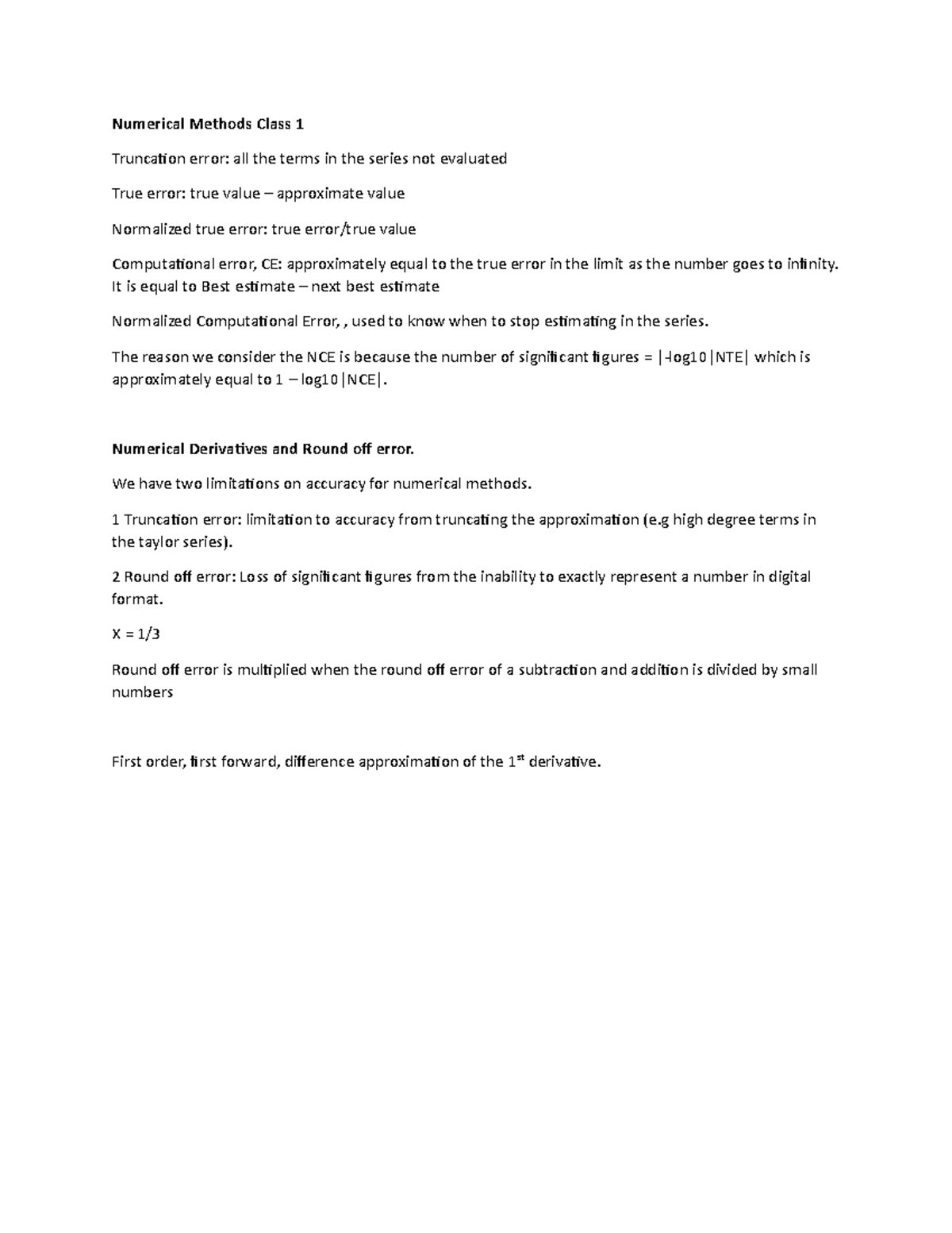 Numerical Methods Class 1 - It is equal to Best estimate – next best ...