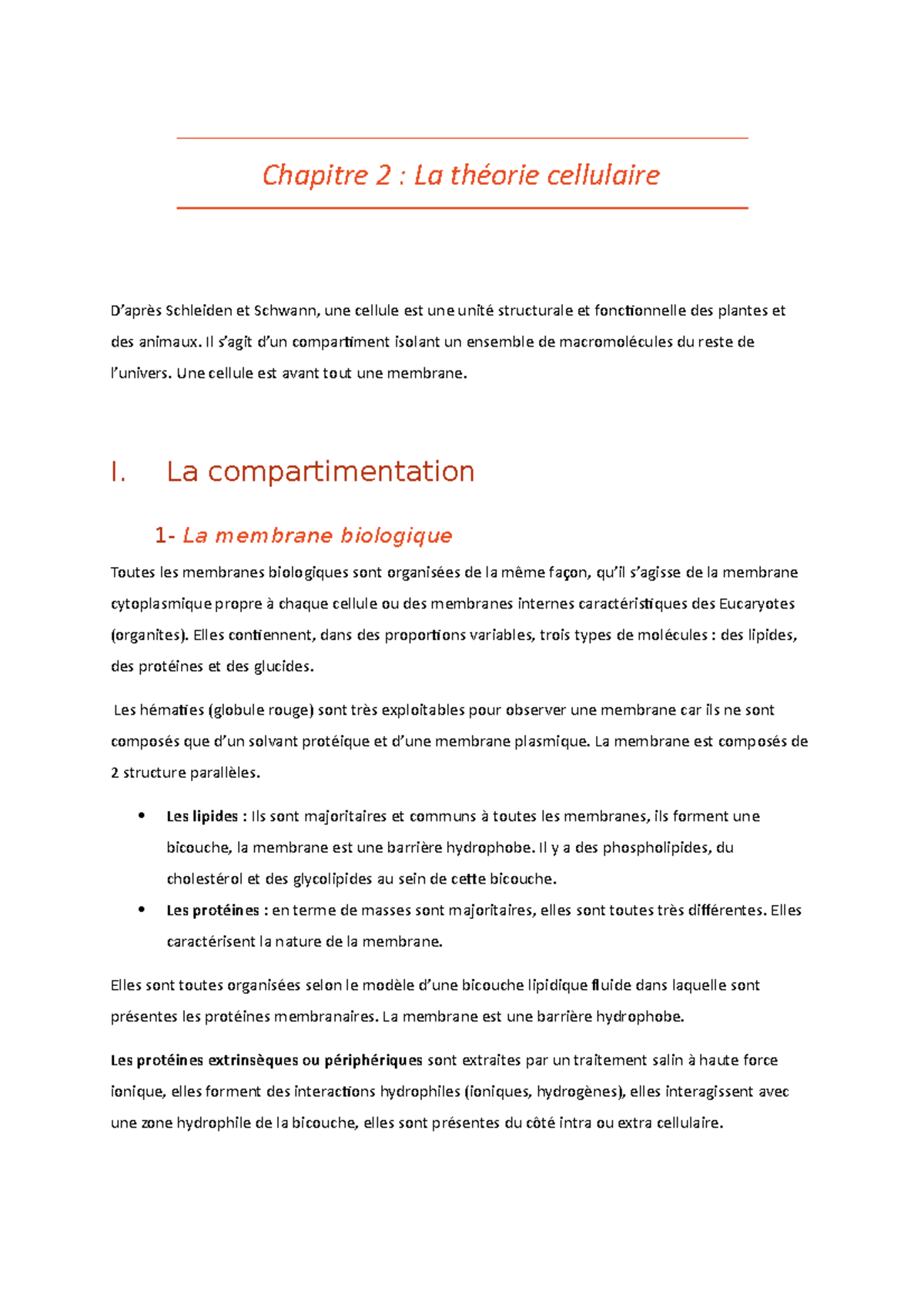 Chapitre 2 Bio Cell Chapitre 2 La Théorie Cellulaire Daprès Schleiden Et Schwann Une 1650