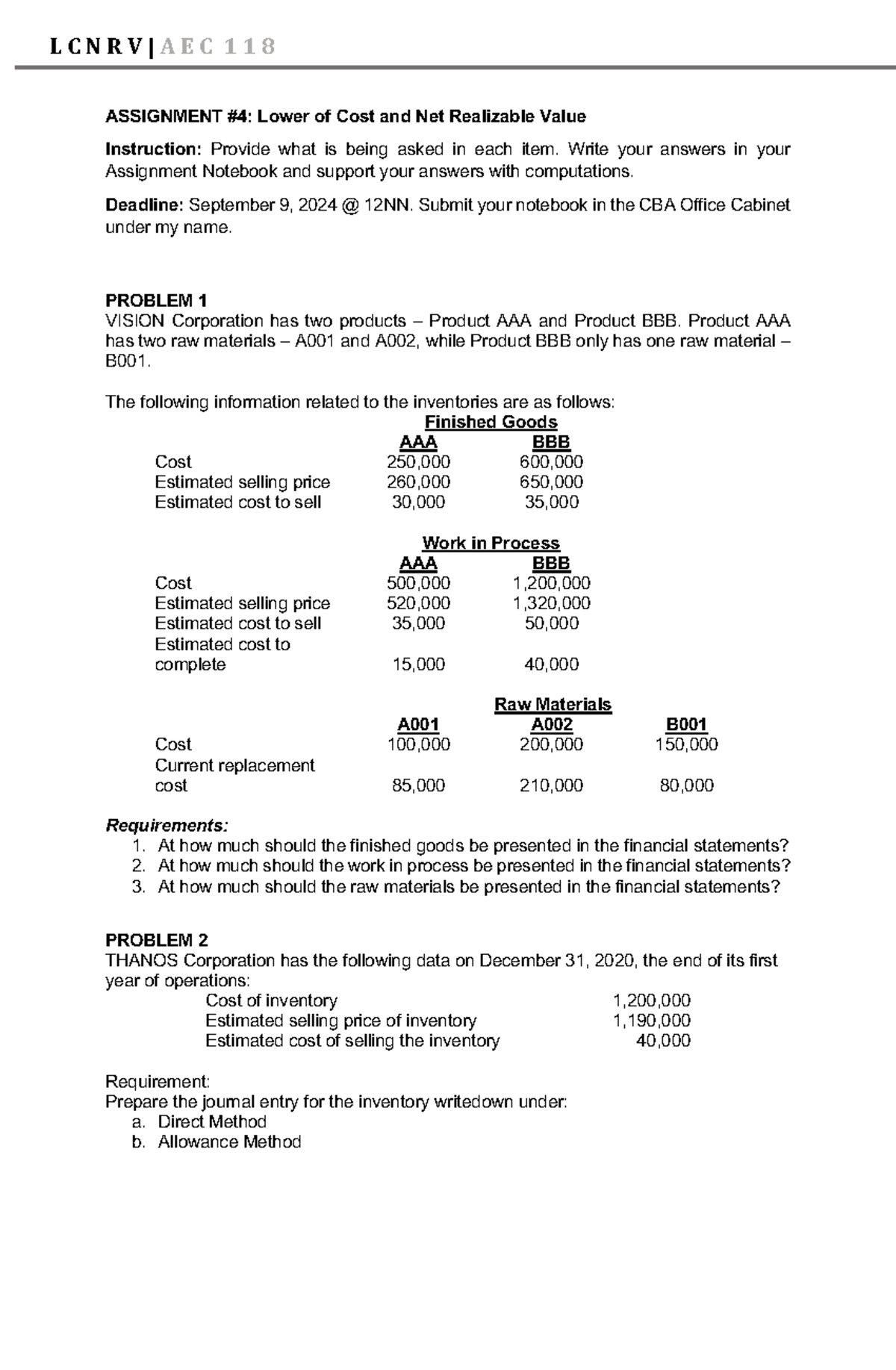 Assignment+#4+-+ Lcnrv - L C N R V | A E C 1 1 8 ASSIGNMENT # 4 : Lower ...