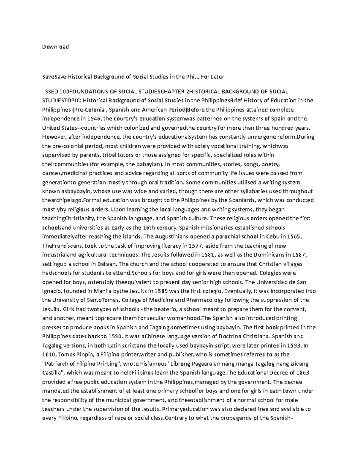 Ss1 Download SaveSave Historical Background of Social Studies in the