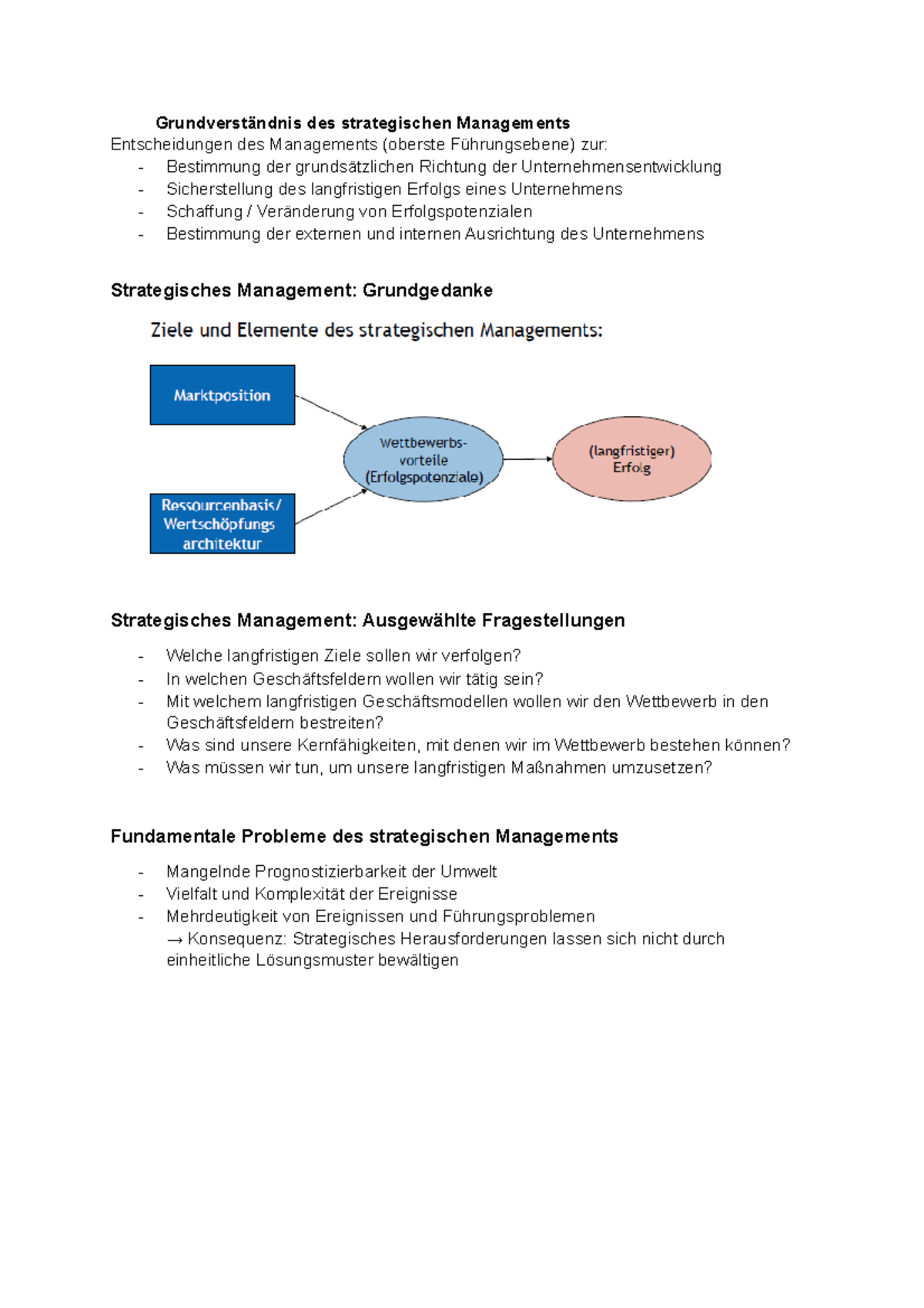 Grundverständnis Des Strategischen Managements - Grundverständnis Des ...