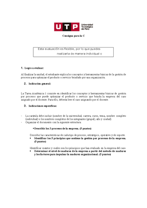 Gesti N Por Procesos S S Tarea A Resolver Gesti N Por Procesos