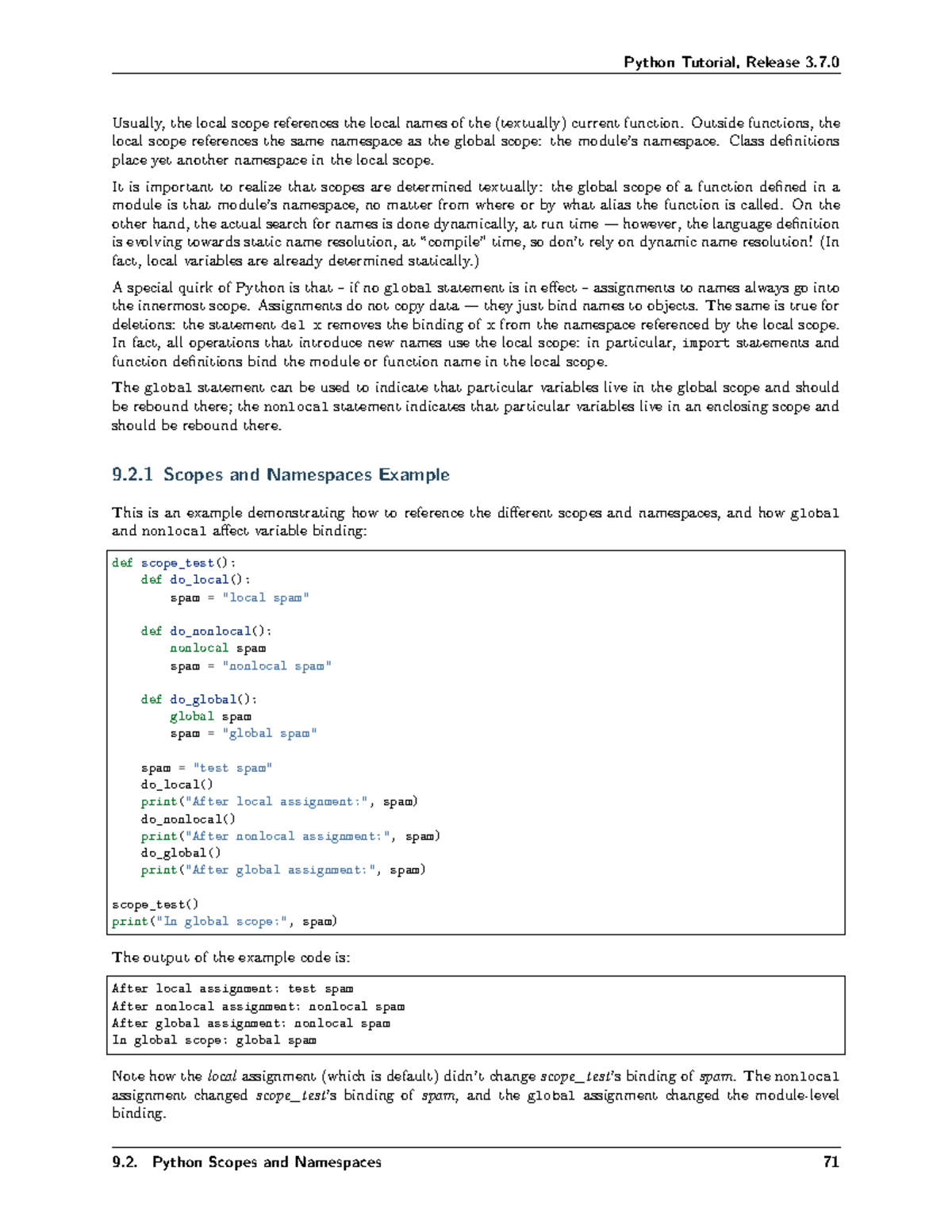 Python Notes-18 - NOTES - Usually, the local scope references the local ...
