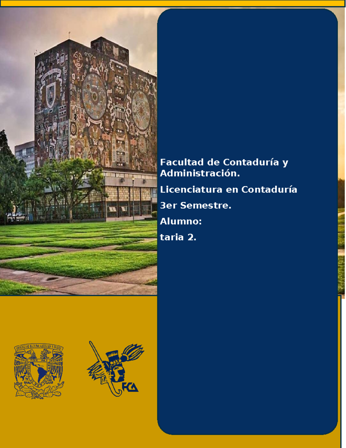 Analisis 2 - Facultad de Contaduría y Administración. Licenciatura en ...