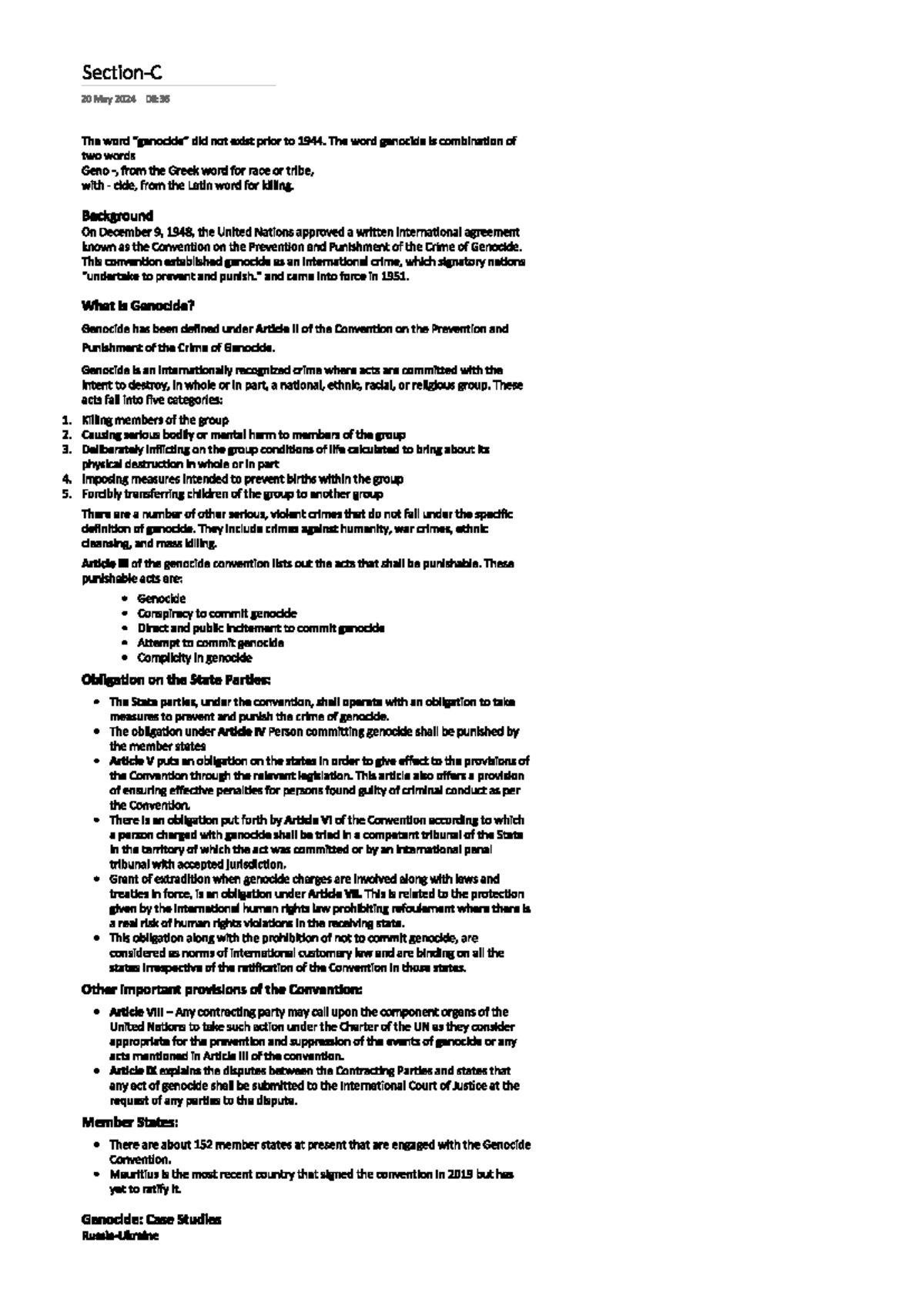 International Human Rights - law - Studocu