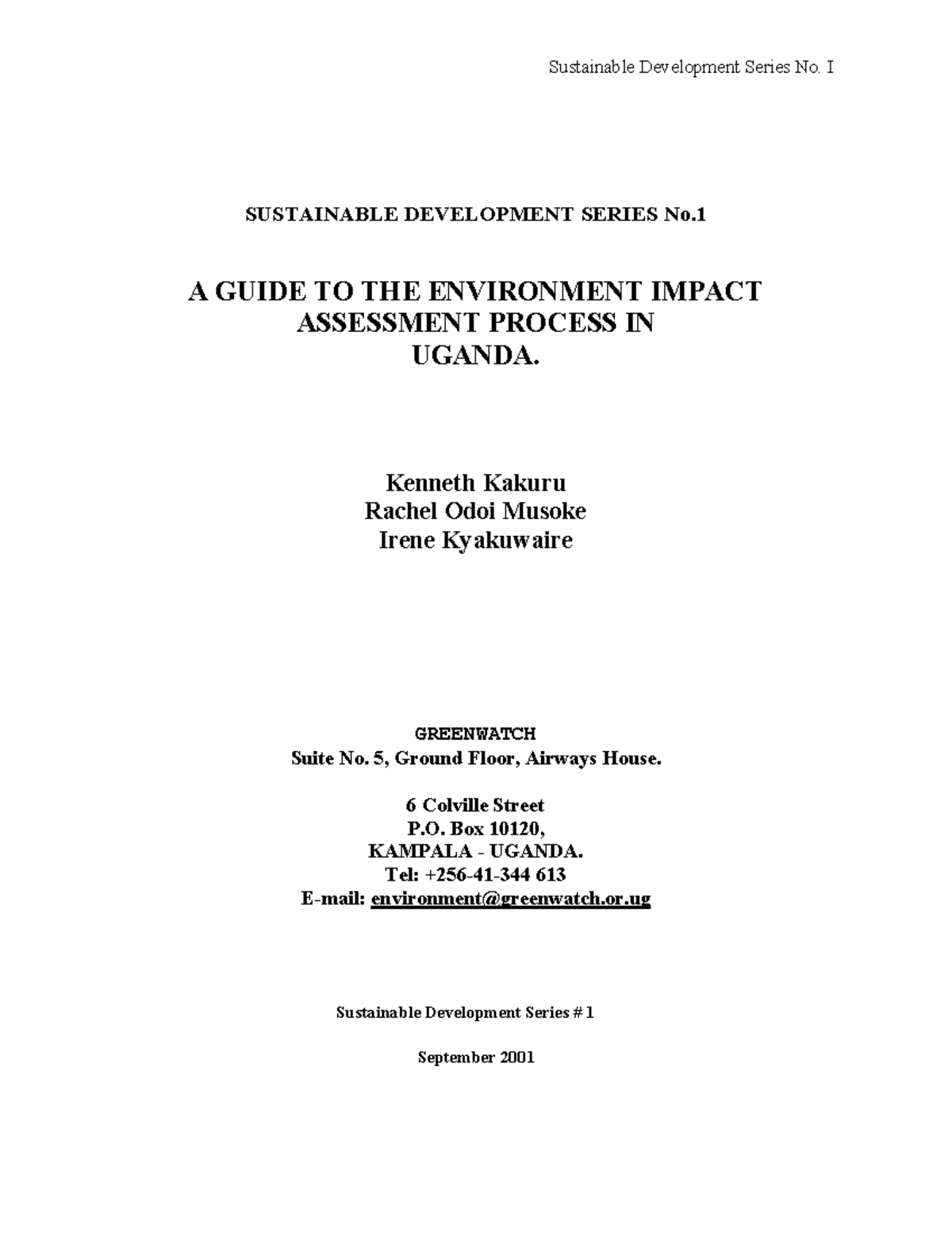 Guide to the Environment Impact Assessment ProcessIssue 1 Studocu