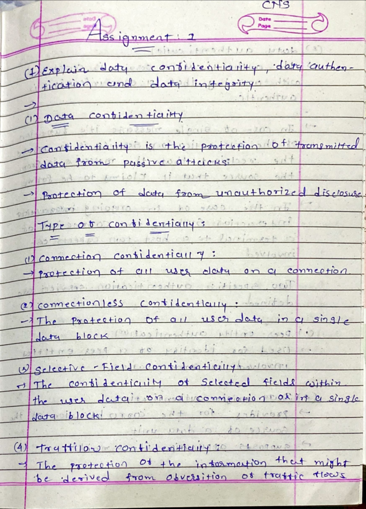 CNS Assignment 1 - Computer science engineering - Studocu