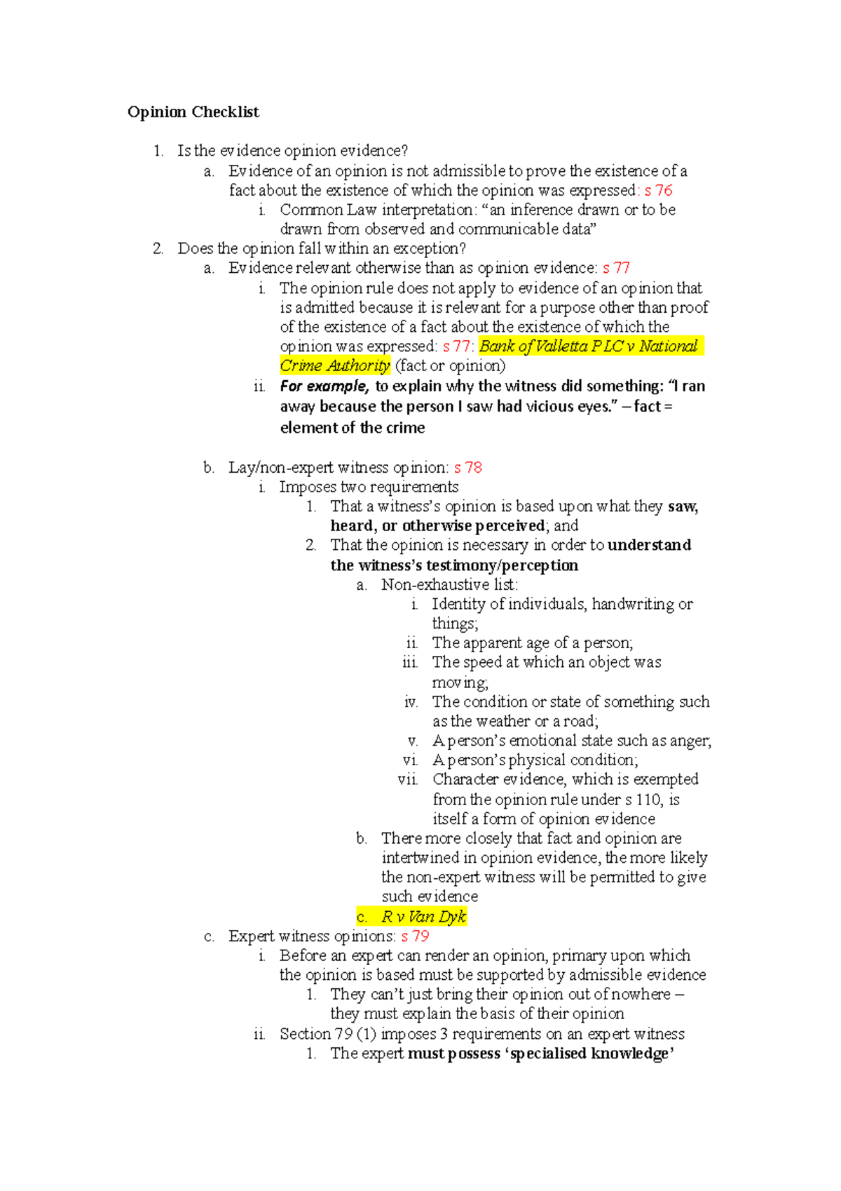 Opinion-Checklist - Opinion checklist - Opinion Checklist 1. Is the ...
