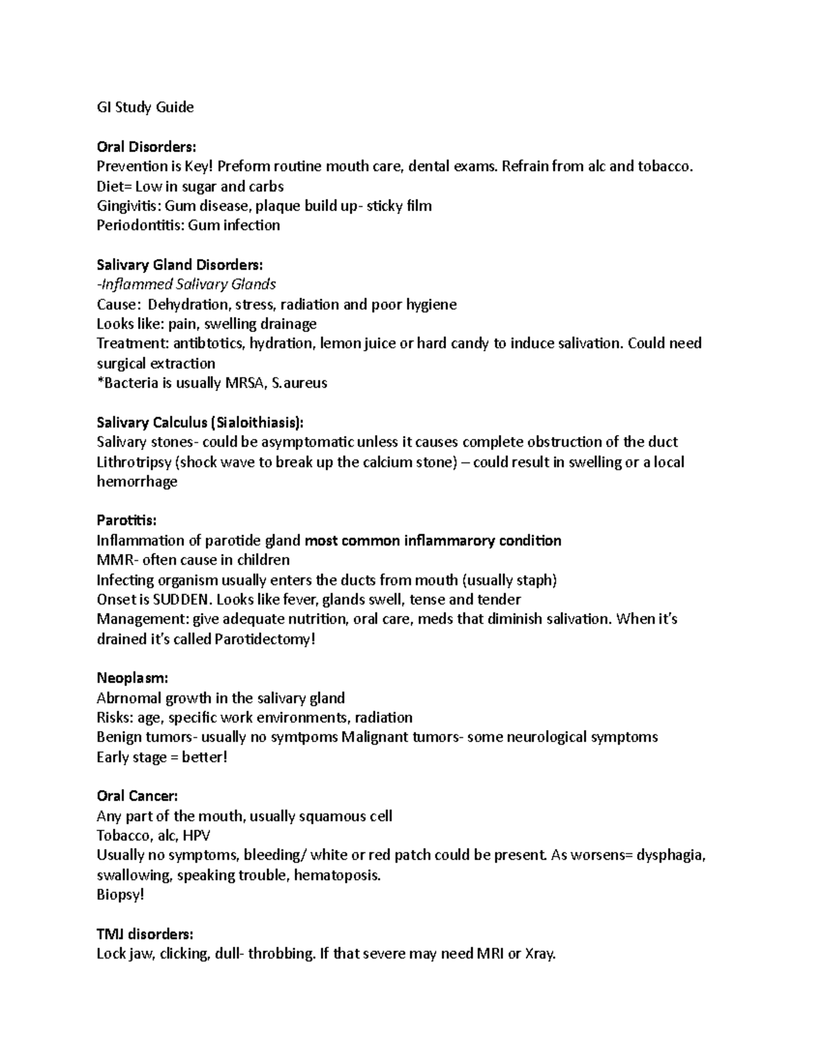 GI Study guide - Refrain from alc and tobacco. Low in sugar and carbs ...