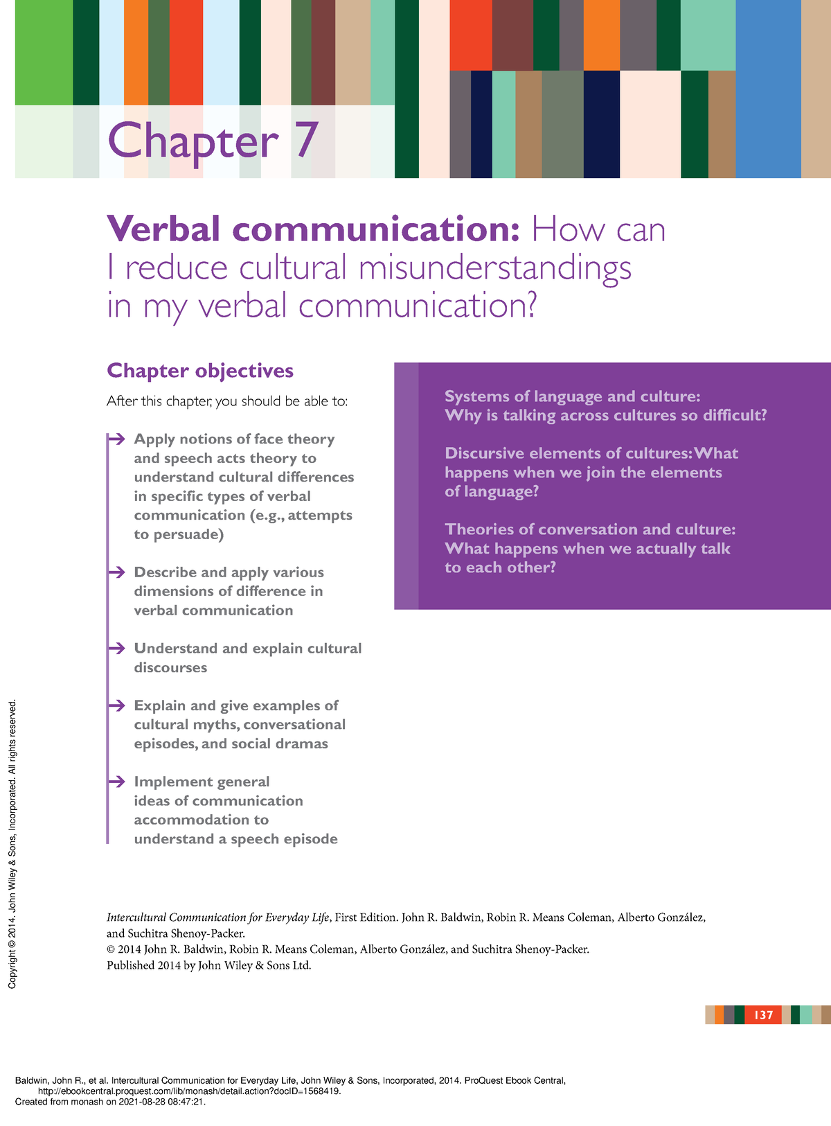 Intercultural Communication For Everyday Life - (Chapter 7 Verbal ...