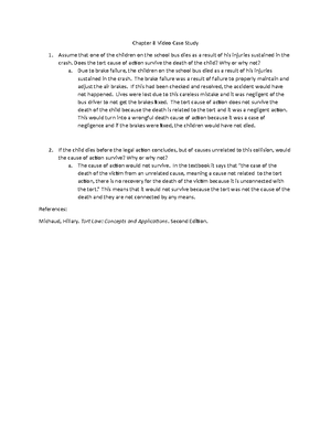 Chapter 3 Video Case Study - Chapter 3 Video Case Study Has the ...