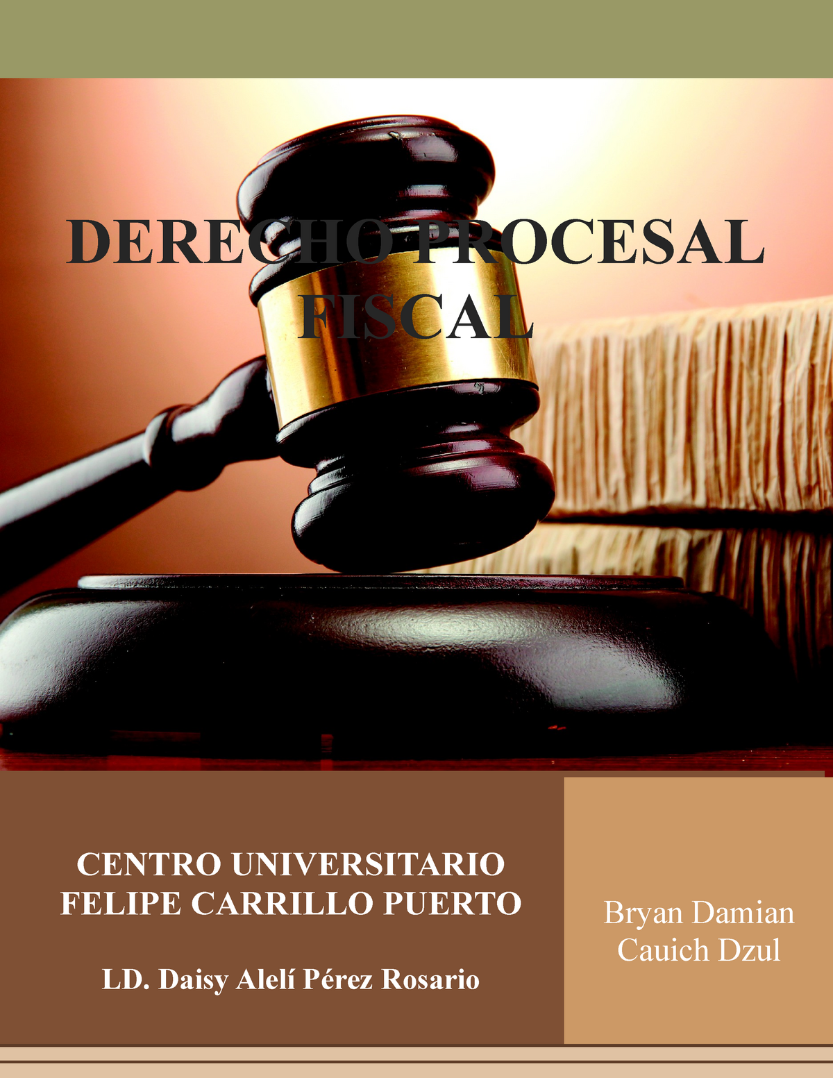 Derecho Procesal Fiscal Bryan Damian Cauich Dzul Derecho Procesal