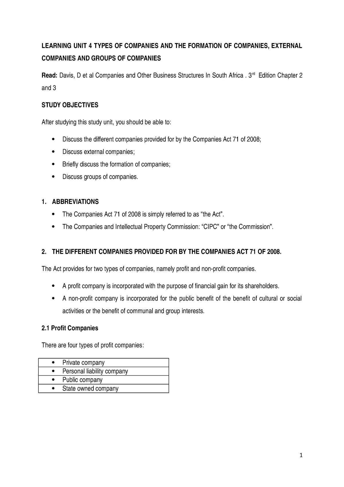 learning-unit-4-formation-of-companies-types-of-companies-and-groups