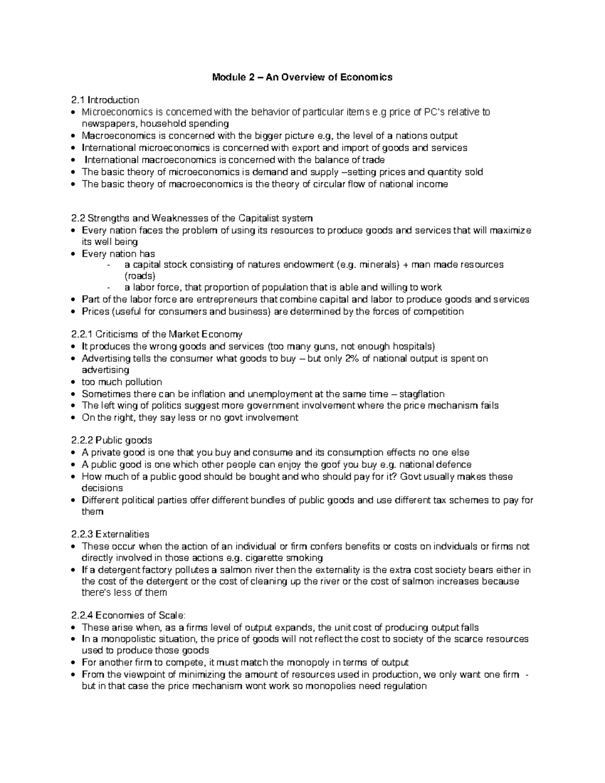 Ch2 An Overview of Economics - Module 2 – An Overview of Economics 2 ...